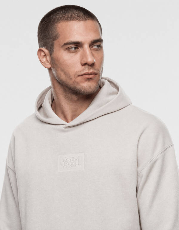 Jacquard Hoodie Zand SHOEBY MEN