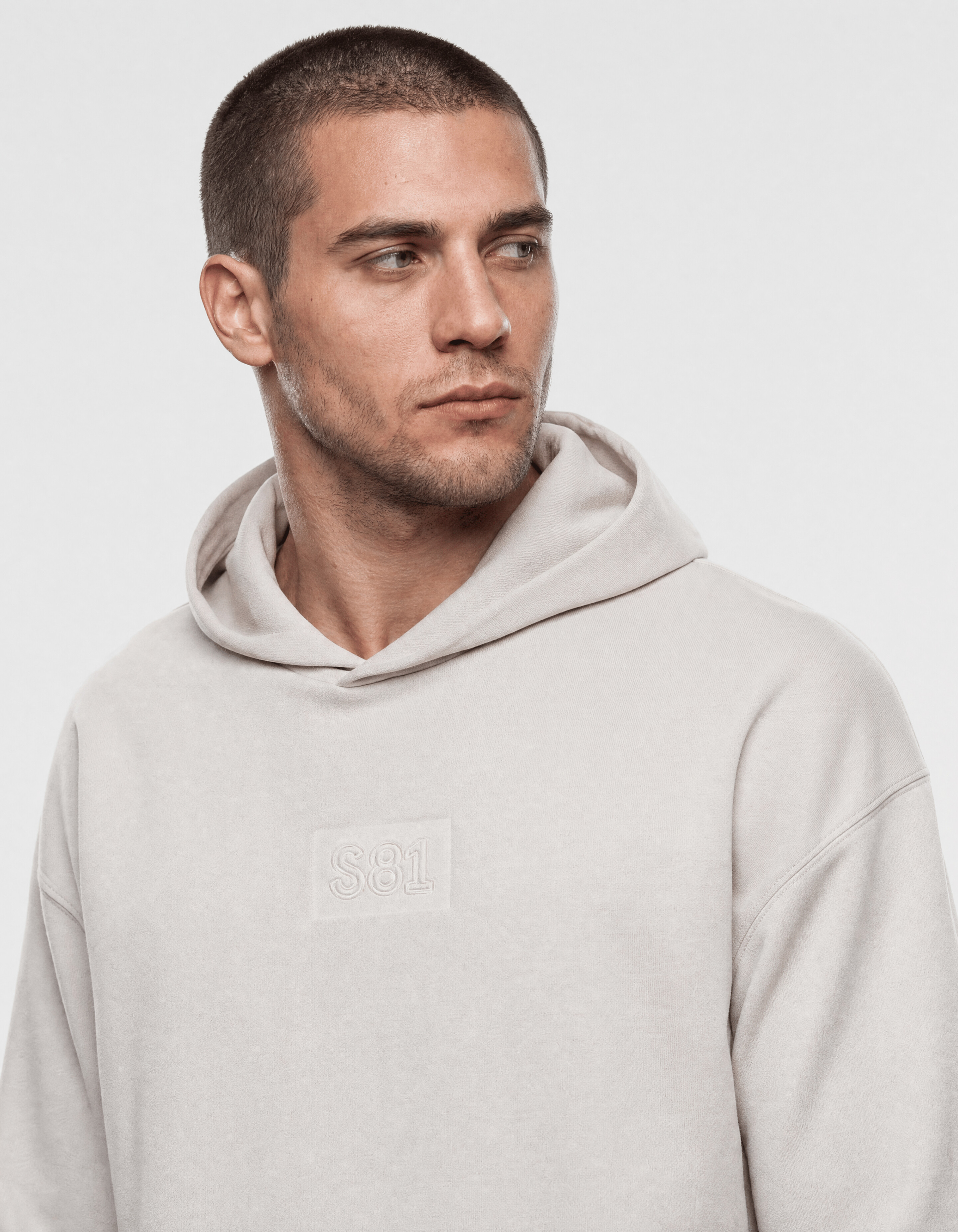 Jacquard Hoodie Zand SHOEBY MEN
