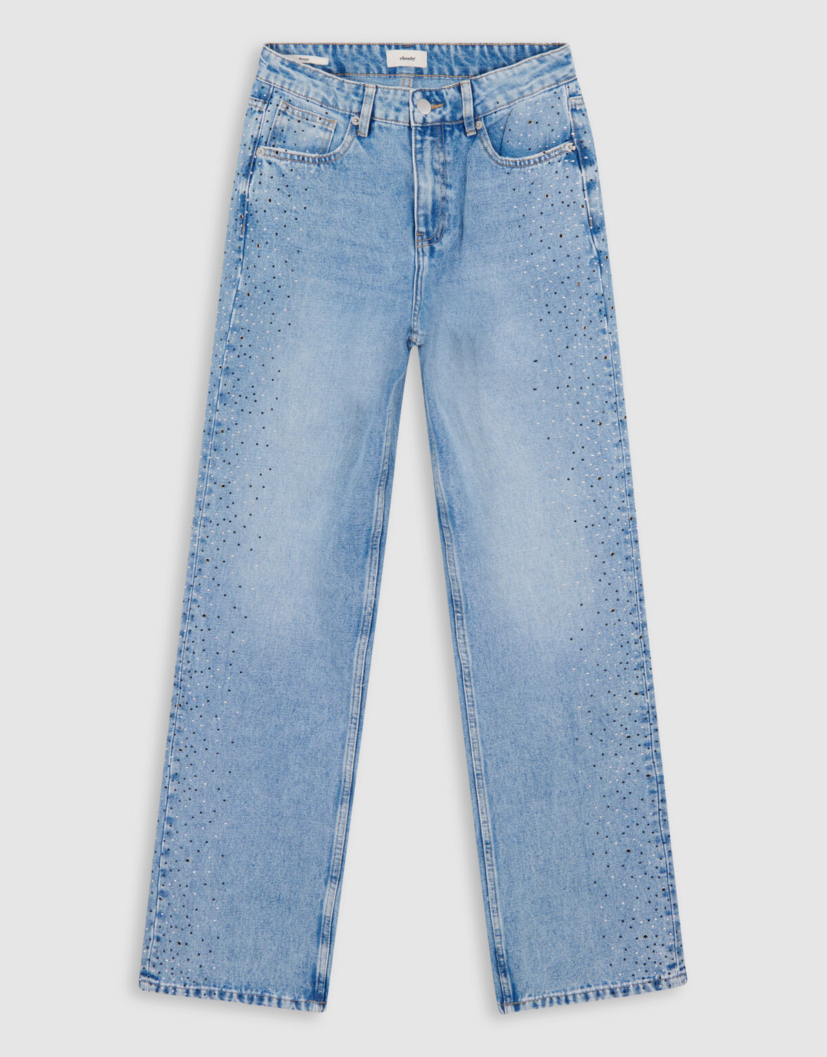 Studs Straight Fit Jeans Mediumstone SHOEBY WOMEN