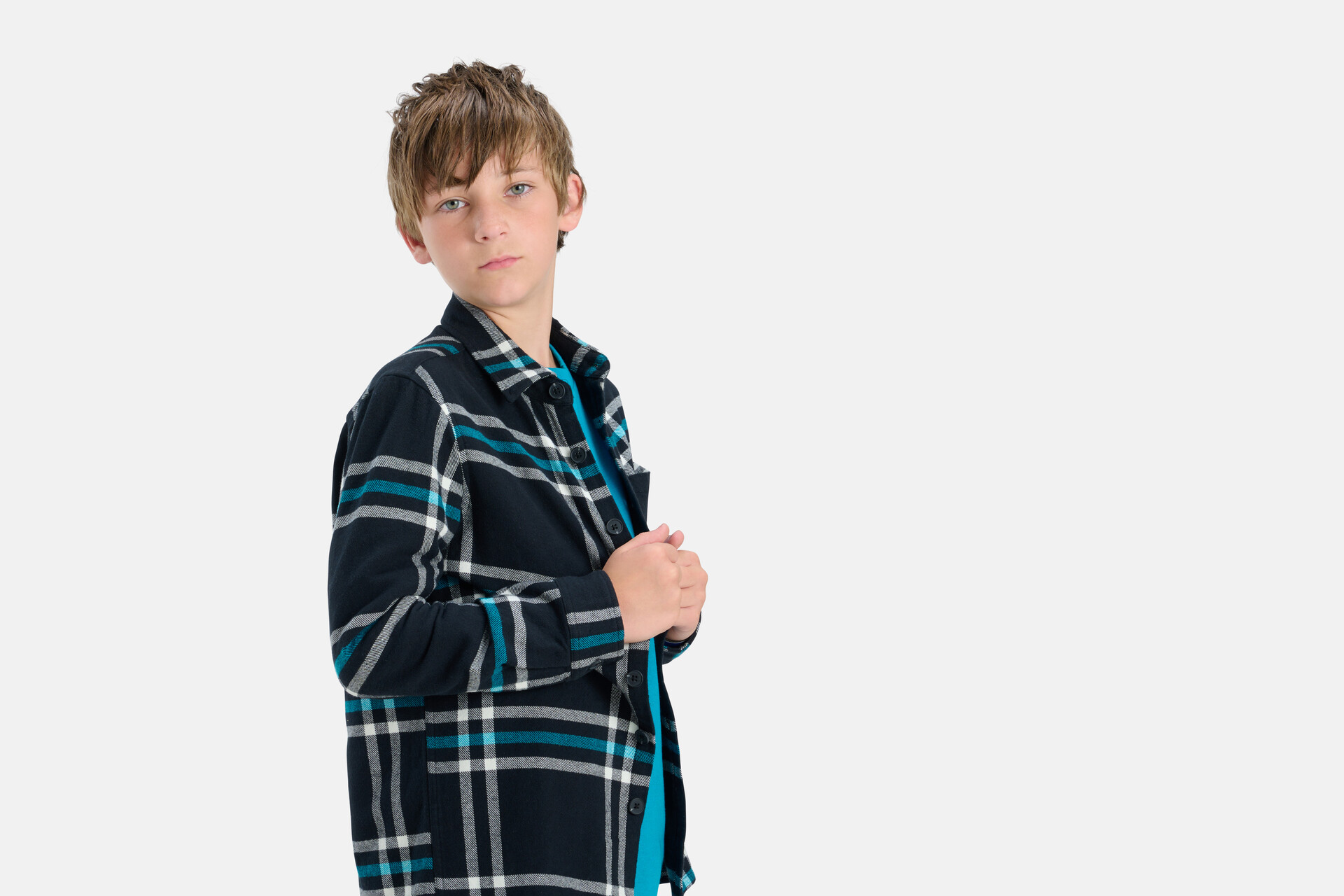 Geruit Overshirt Zwart SHOEBY BOYS