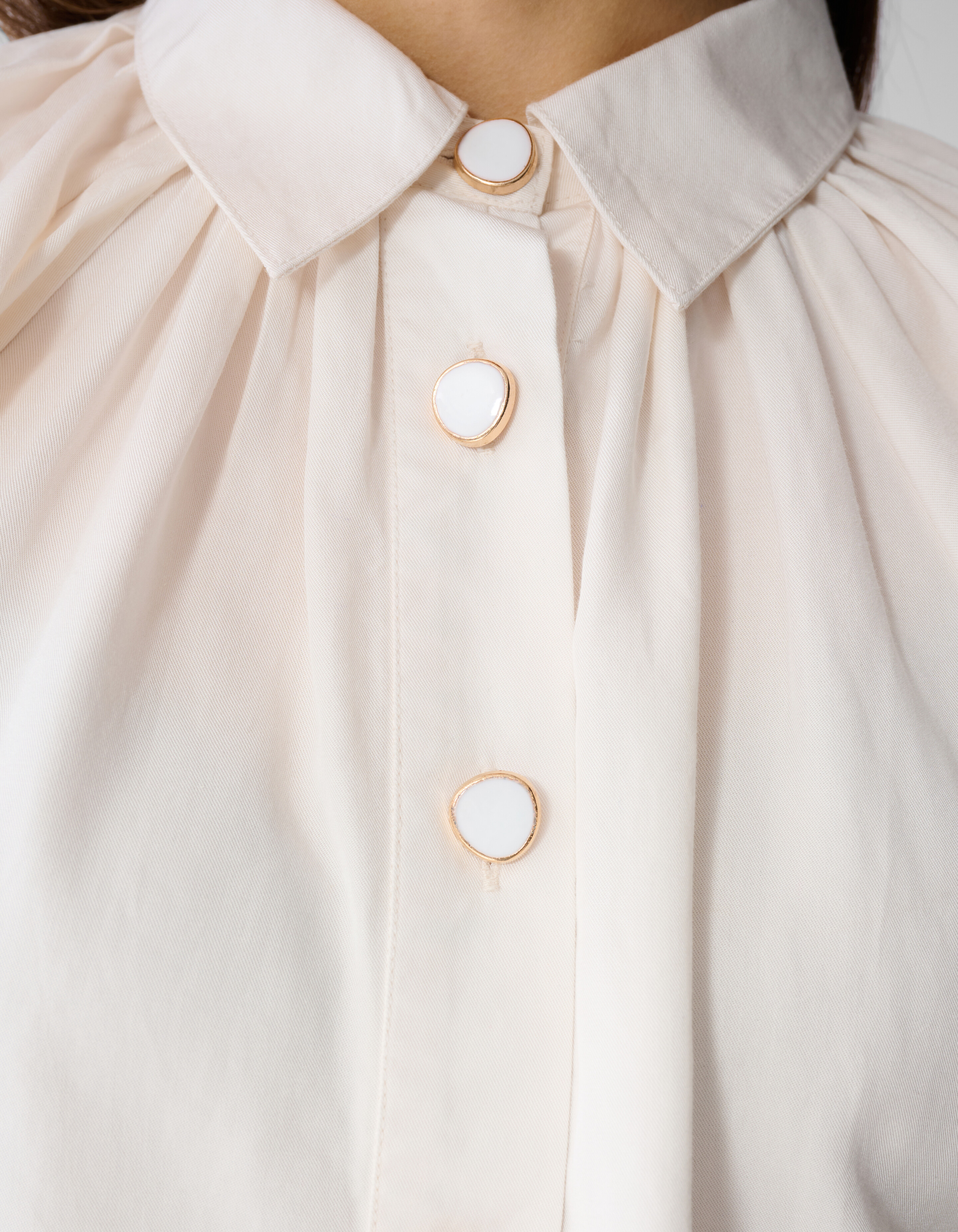 Soft Twill Blouse Gebroken Wit SHOEBY WOMEN