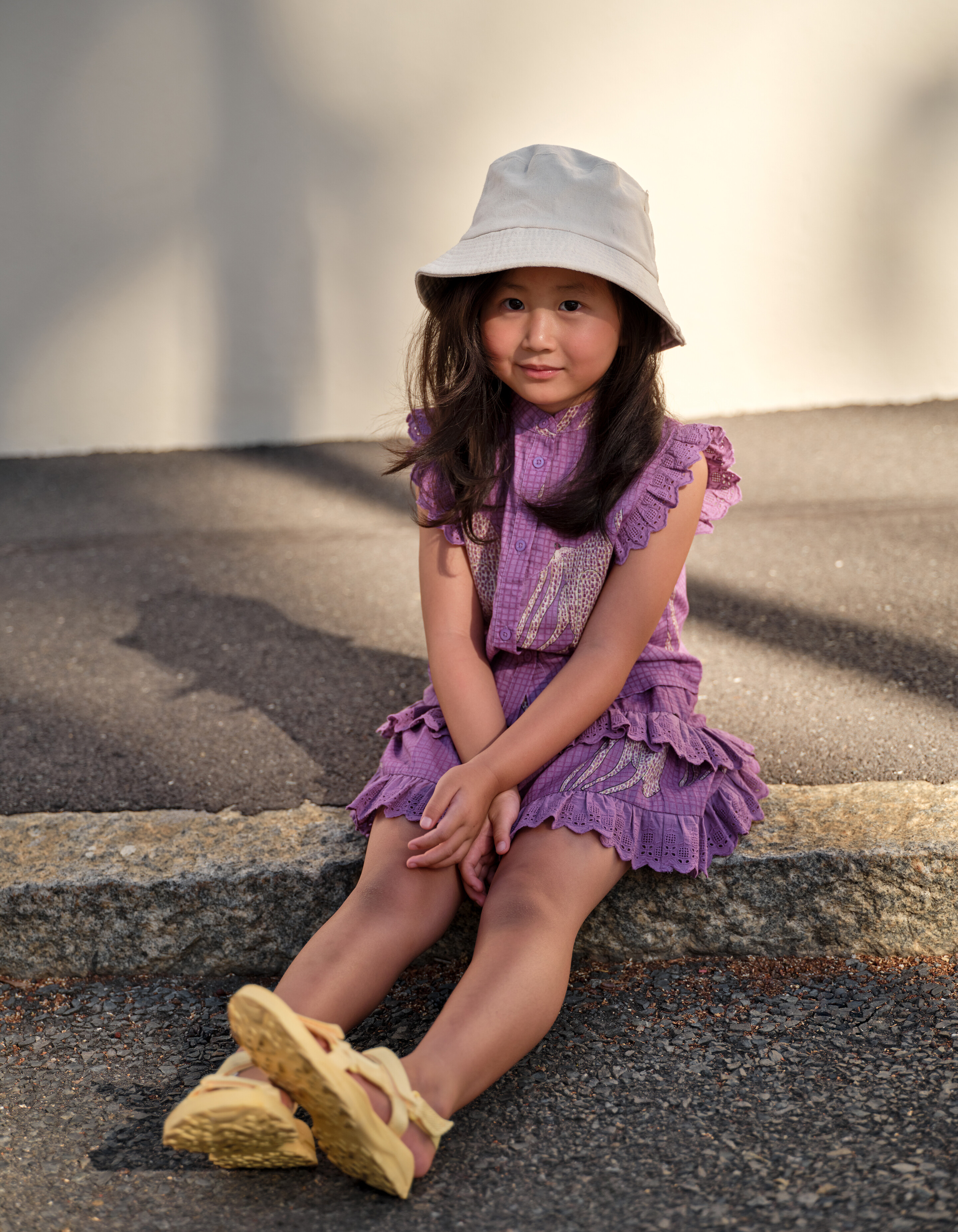 Tiger Ruffle Top Paars SHOEBY GIRLS