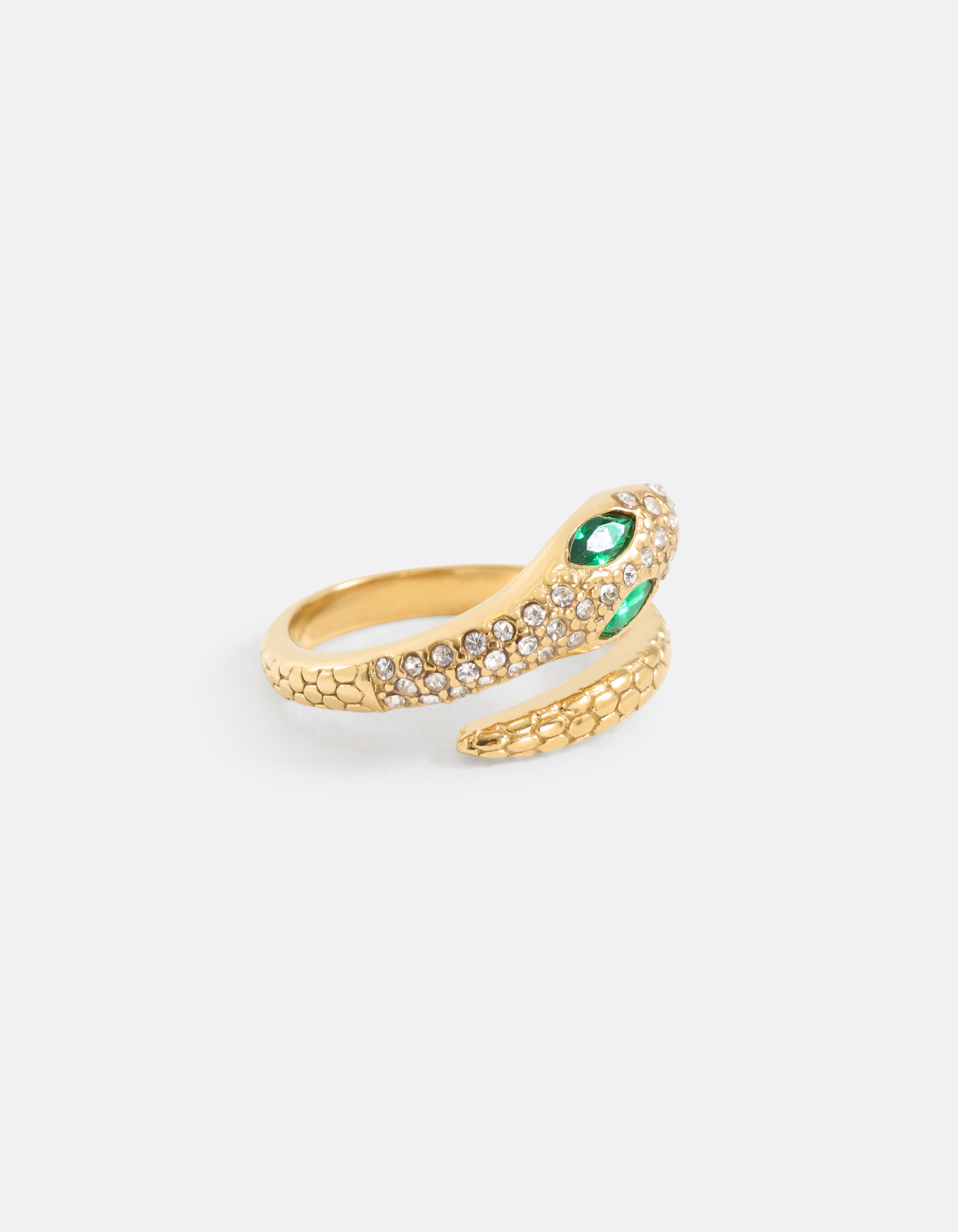 Strass Ring Slang Goud SHOEBY ACCESSOIRES