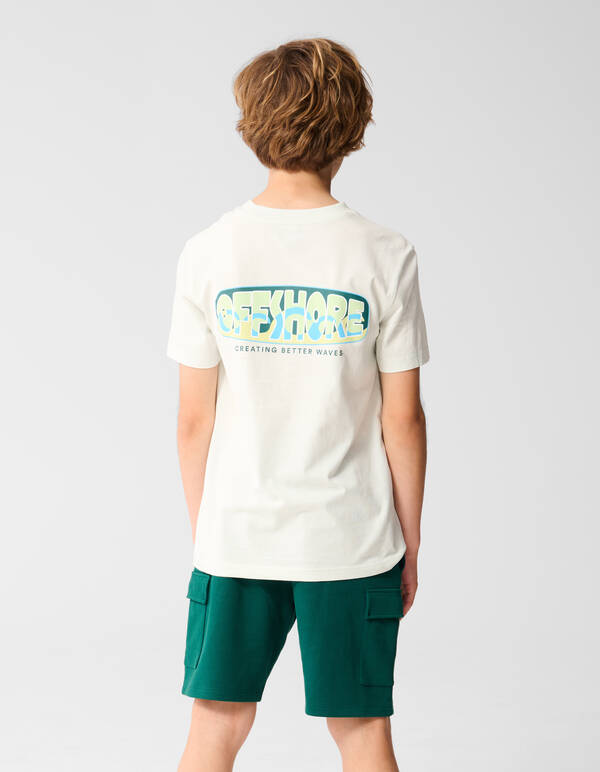Offshore Artwork T-shirt Gebroken Wit SHOEBY BOYS