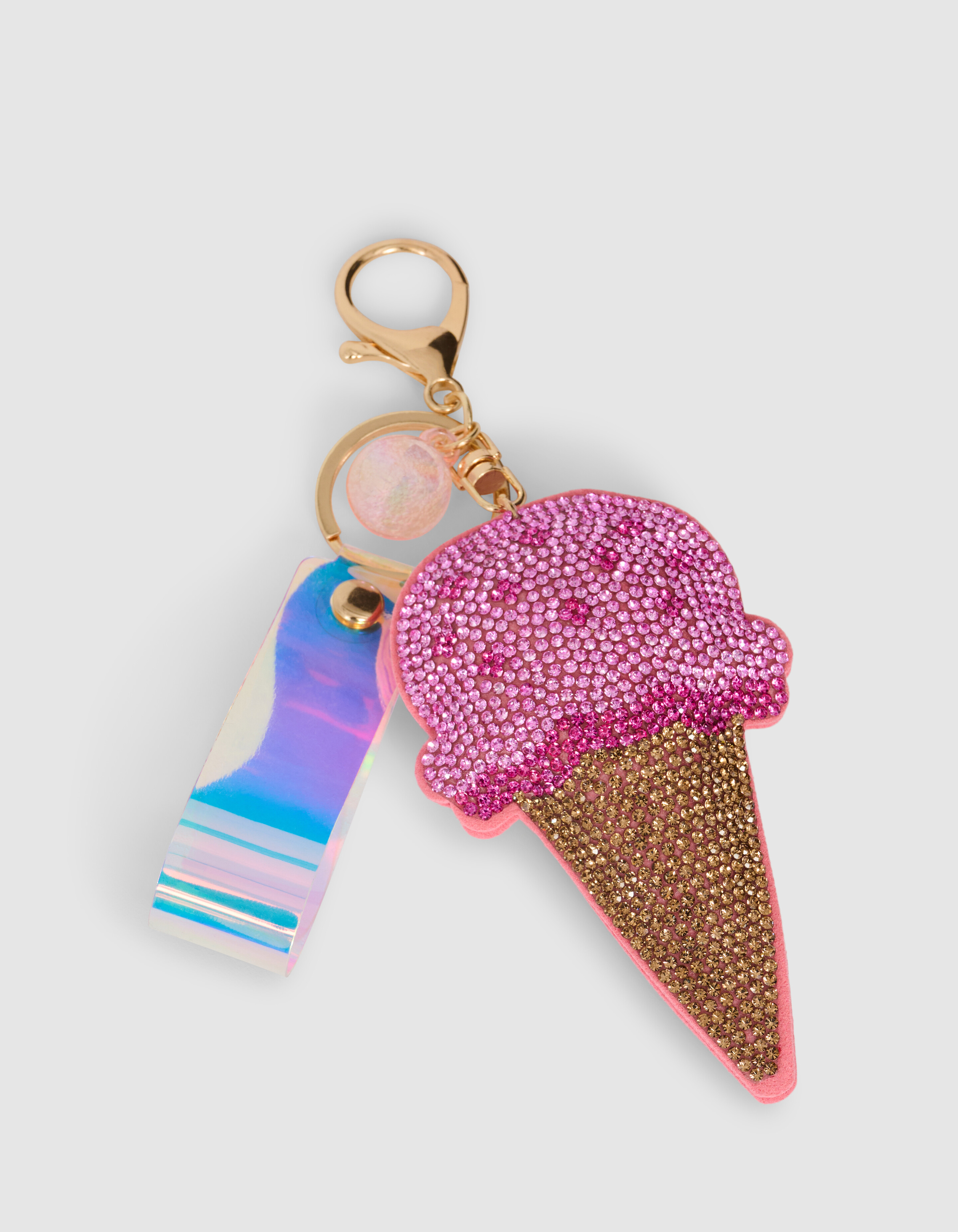 Strass Icecream Sleutelhanger Roze SHOEBY ACCESSOIRES