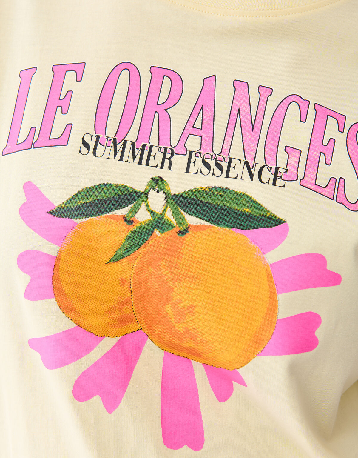 Orange Artwork T-shirt Geel SHOEBY WOMEN