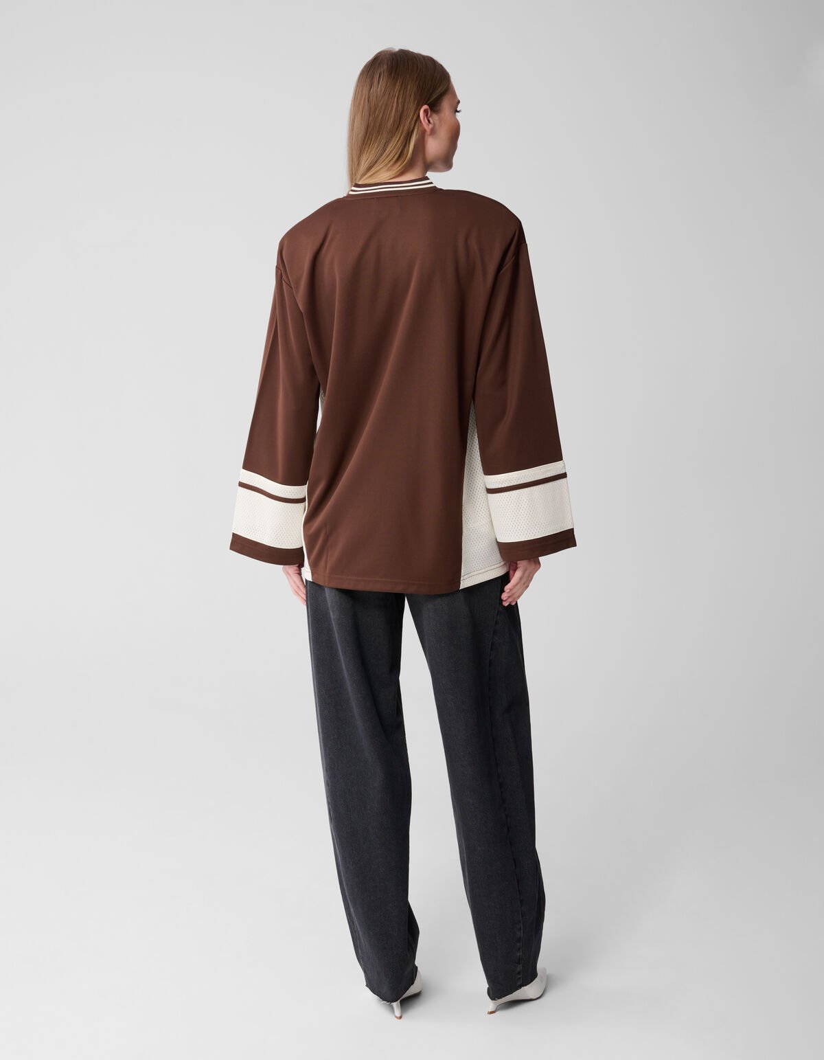 Oversized Baseball Longsleeve Top Bruin SHOEBY WOMEN