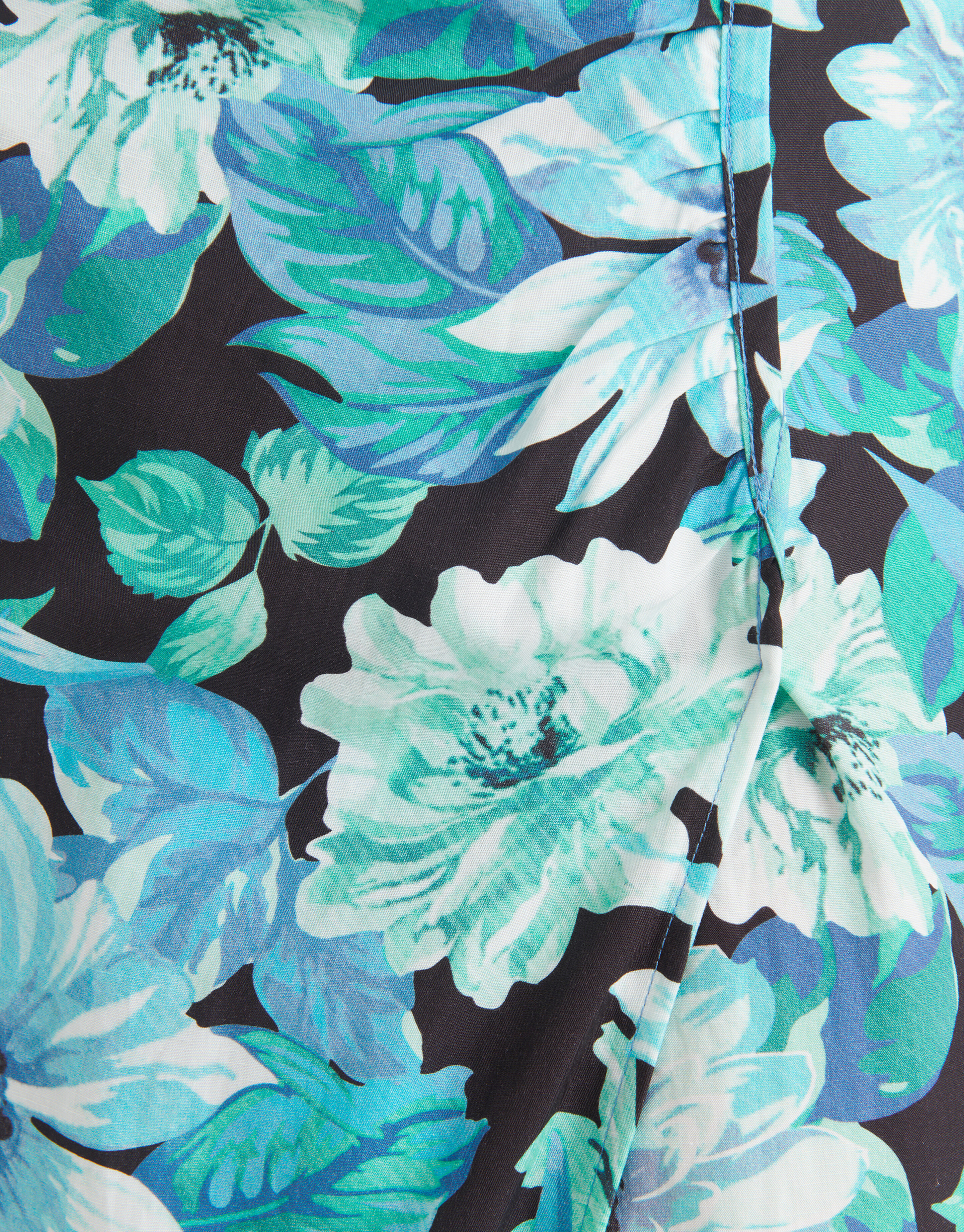 Bloemenprint Midi Rok Blauw SHOEBY WOMEN