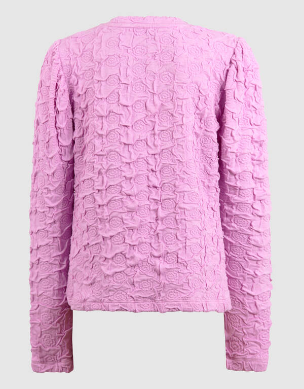 Flower Structuur Longsleeve Top Roze SHOEBY GIRLS
