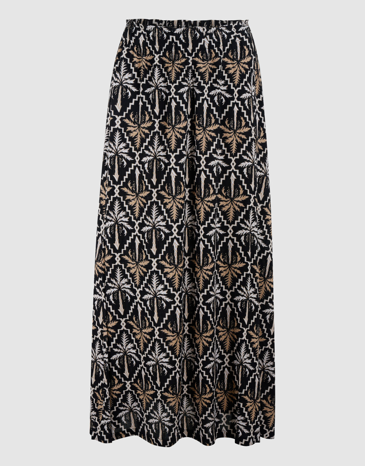 Printed Crinkle Maxi Rok Zwart/Wit SHOEBY WOMEN