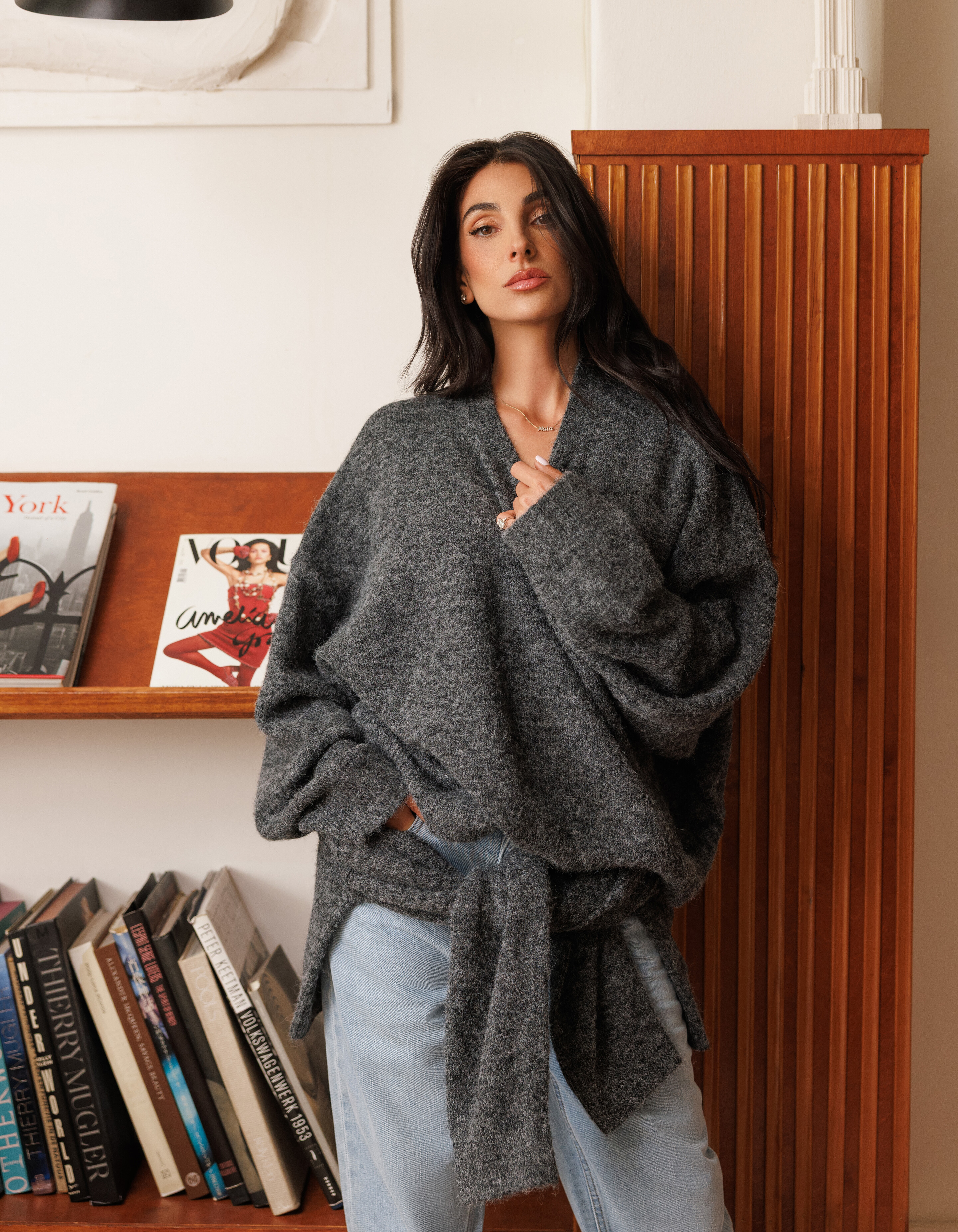 Gebreide Trui Donkergrijs By Anna SHOEBY WOMEN
