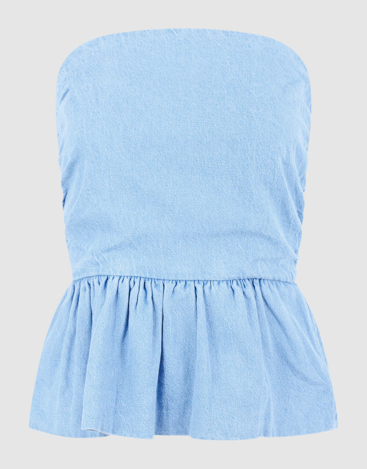 Strapless Denim Top Blauw SHOEBY WOMEN