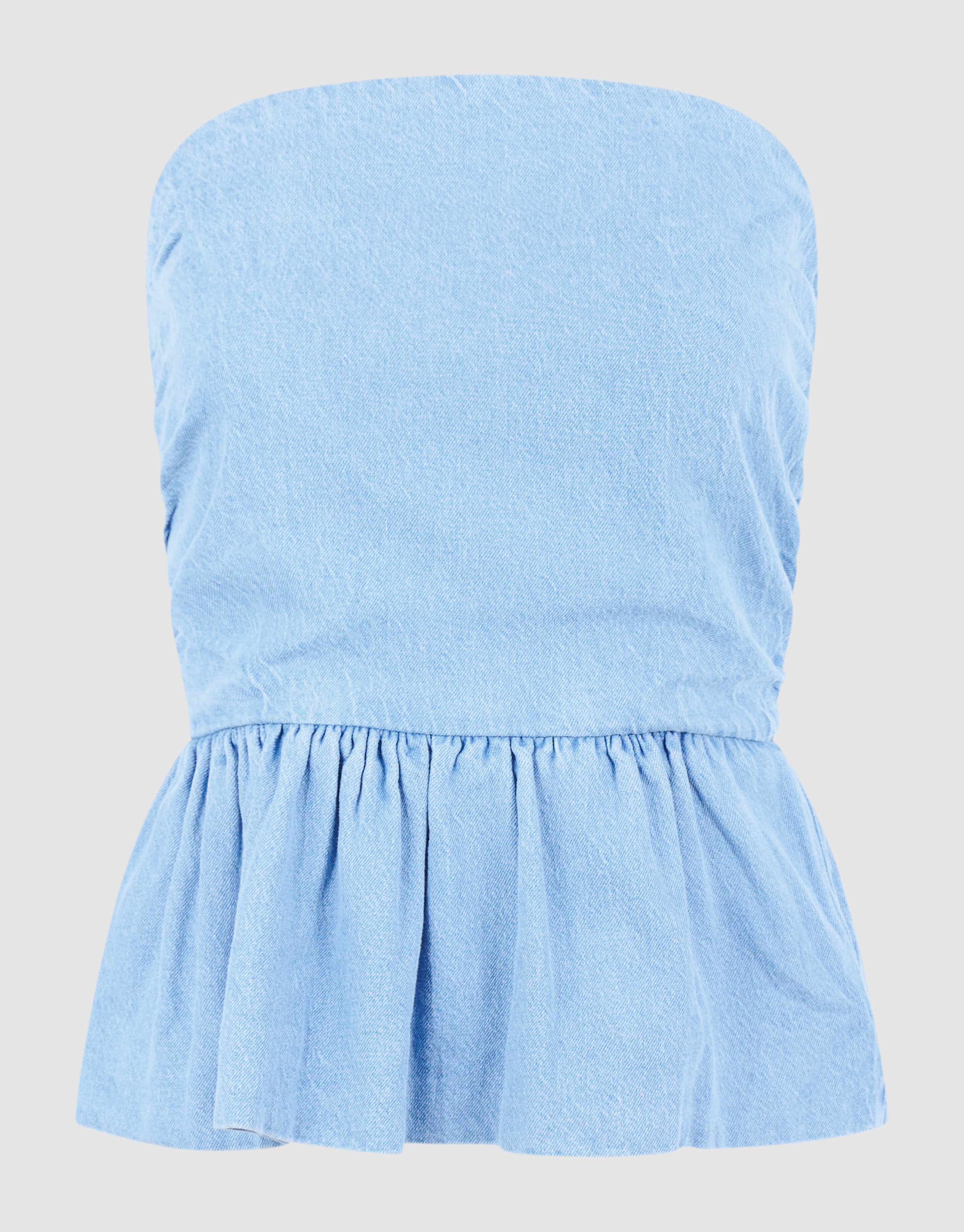 Strapless Denim Top Blauw SHOEBY WOMEN