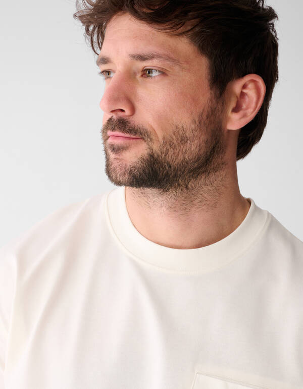 Pocket T-shirt Gebroken Wit SHOEBY MEN