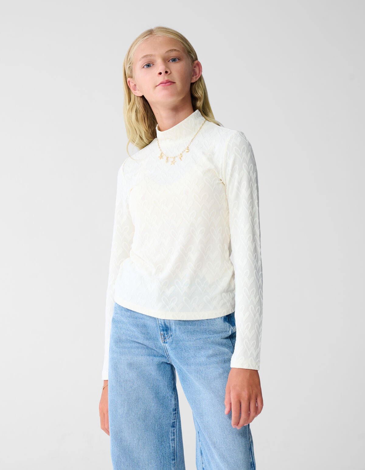 Heart Jersey Top Wit SHOEBY GIRLS