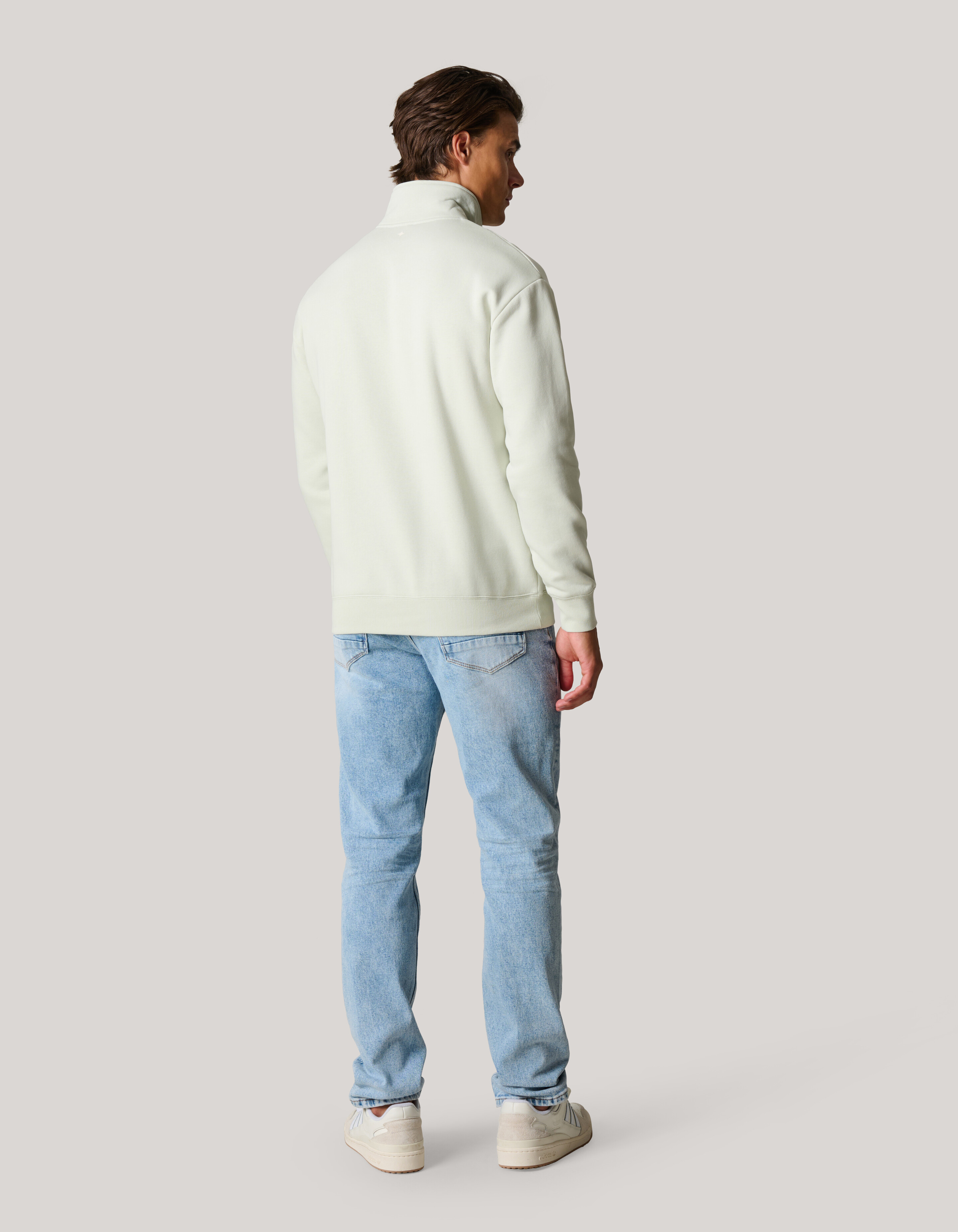 Zipper Sweater Lichtgrijs SHOEBY MEN