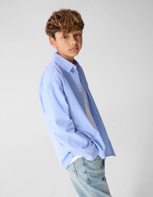 Gestreept Overhemd Blauw SHOEBY BOYS