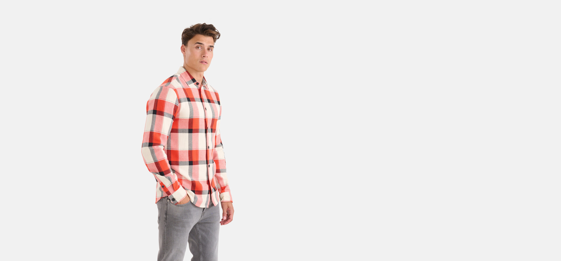 Ruiten Overhemd Rood SHOEBY MEN