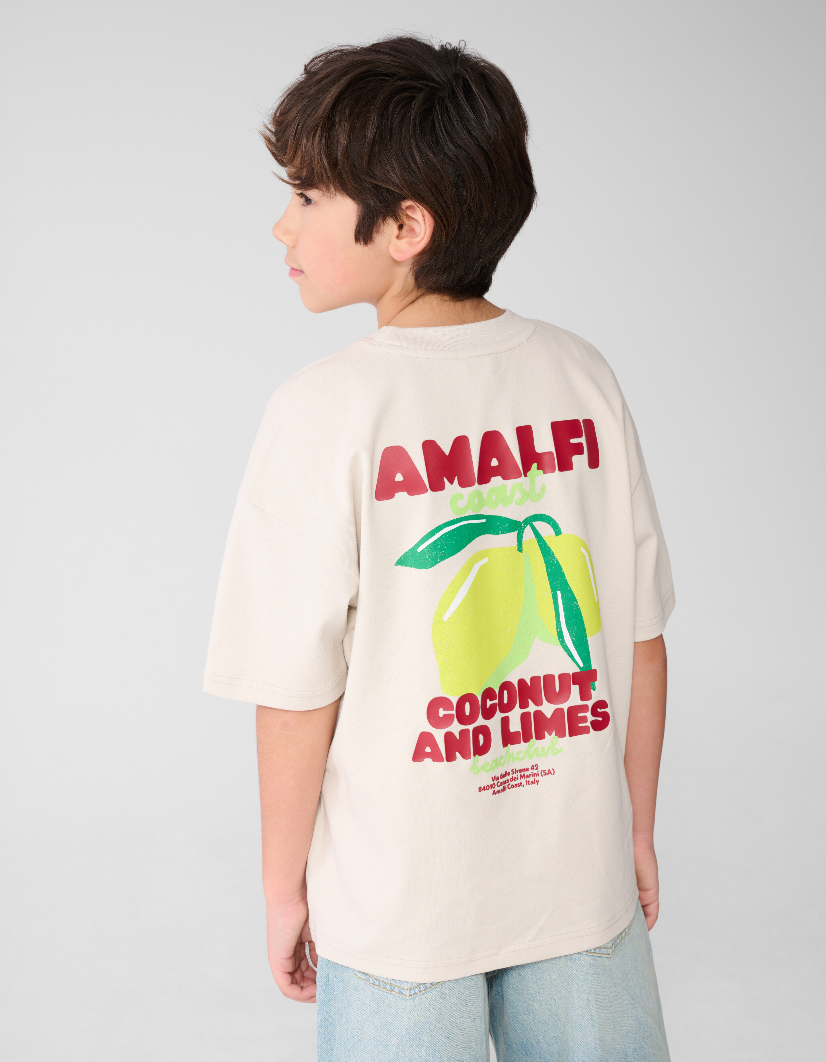 Amalfi Artwork T-shirt Beige SHOEBY BOYS