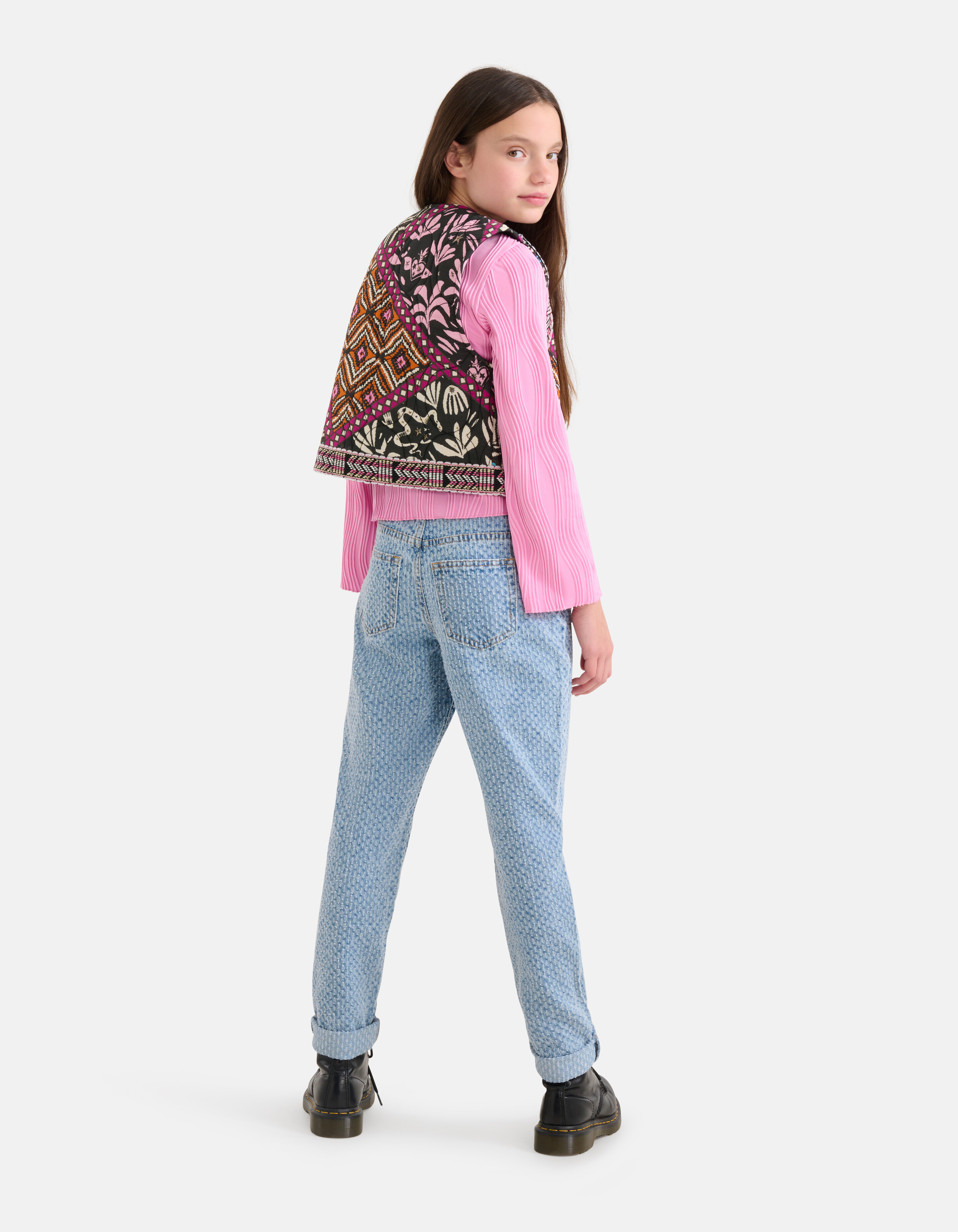 Grafisch Gilet Zwart SHOEBY GIRLS