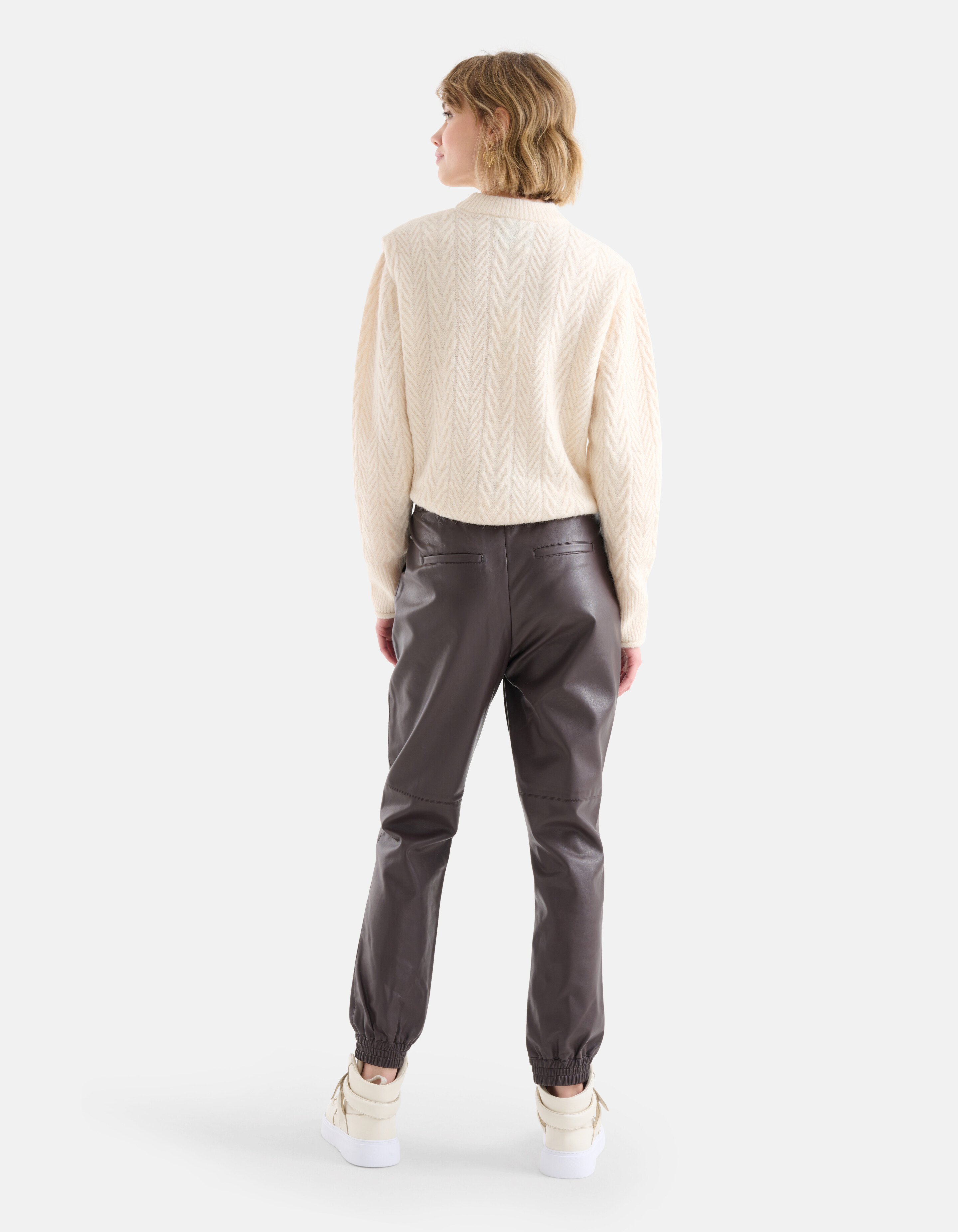 Vegan Leren Broek Bruin EKSEPT