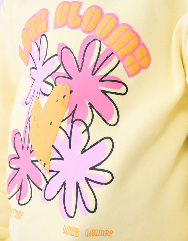 Bloem Artwork Sweater Lichtgeel SHOEBY GIRLS