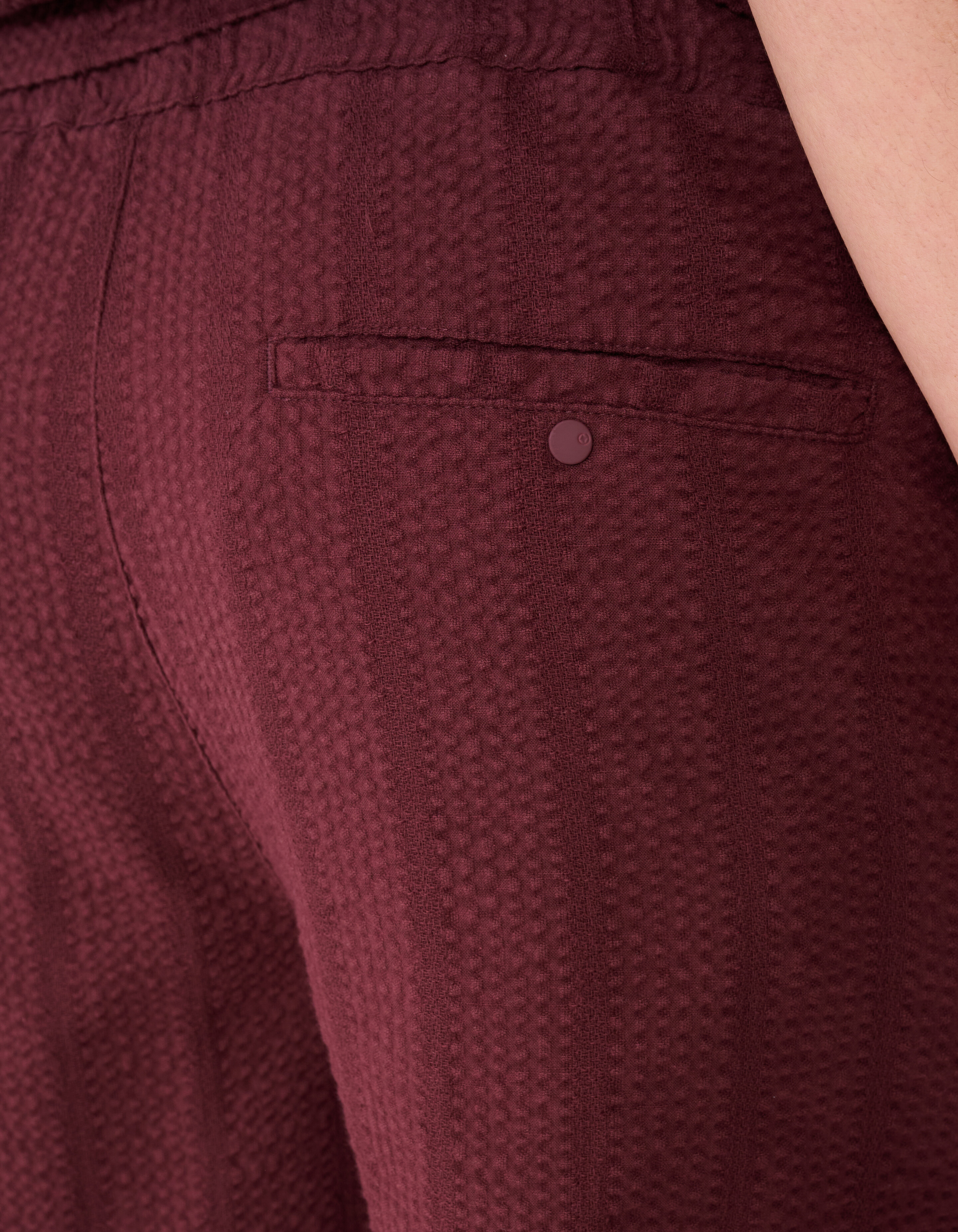 Seersucker Stripe Short Donkerrood SHOEBY MEN