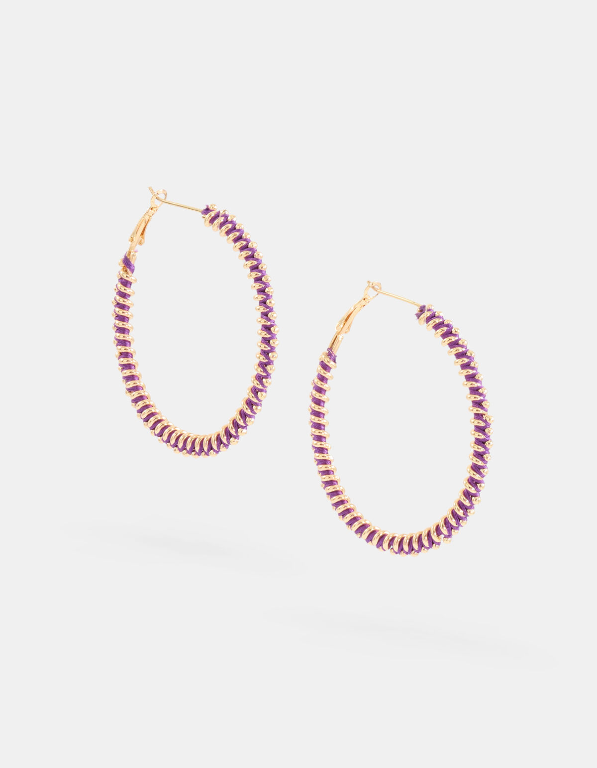 Ovale Hoops Oorbellen Paars SHOEBY ACCESSOIRES