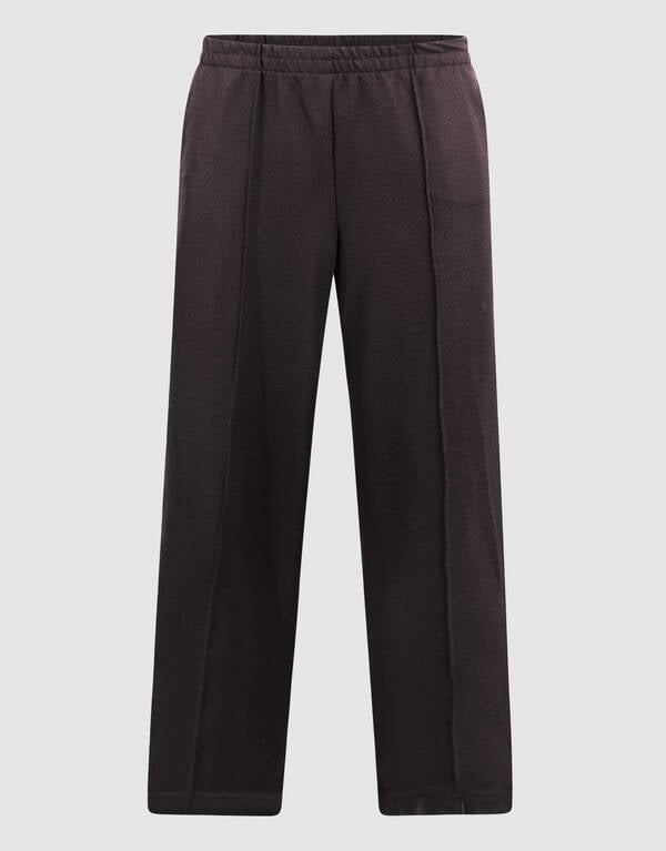 Basis Wide Leg Broek Donkerbruin SHOEBY WOMEN