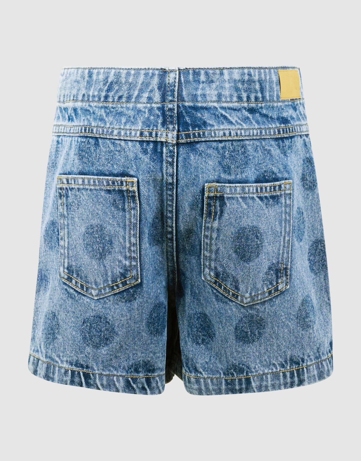 Polkadot Overslag Denim Skort Blauw SHOEBY GIRLS