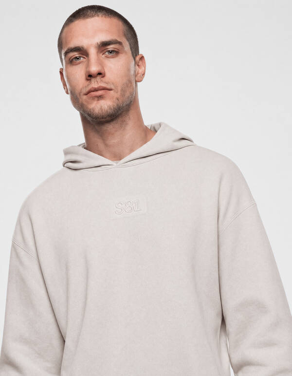Jacquard Hoodie Zand SHOEBY MEN