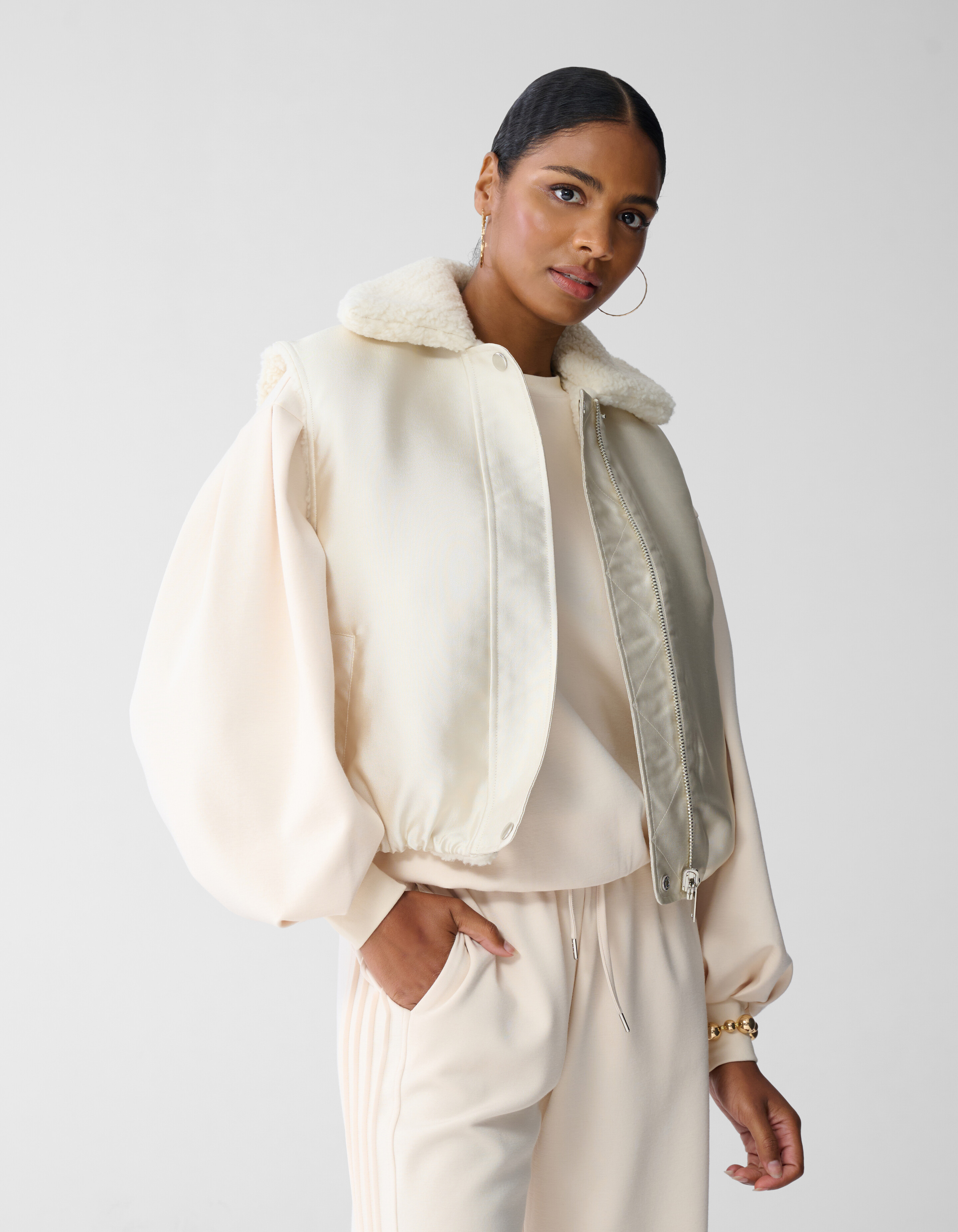 Reversible Gilet Gebroken Wit By Fred SHOEBY WOMEN