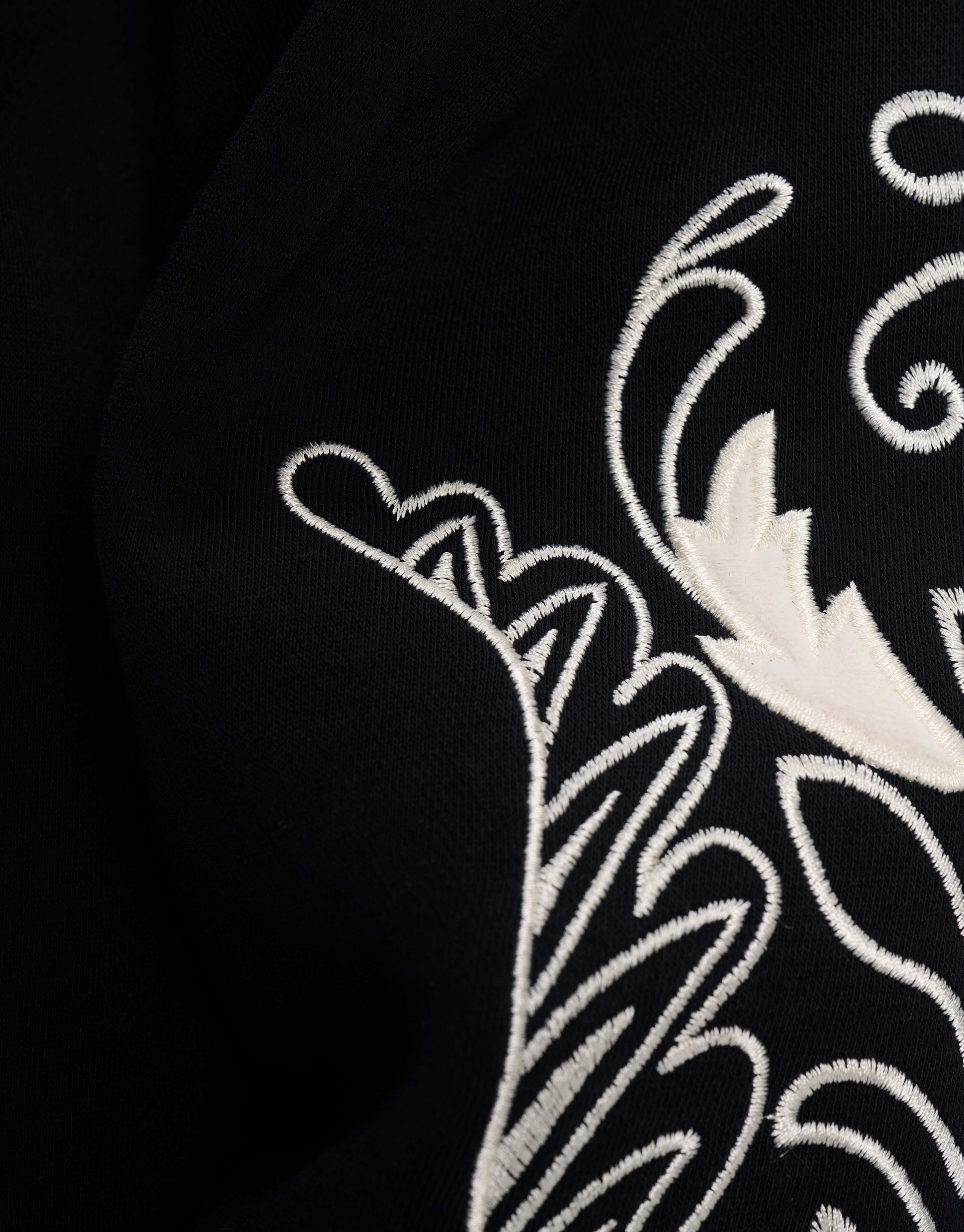 Embroidery Patch Sweater Zwart SHOEBY WOMEN