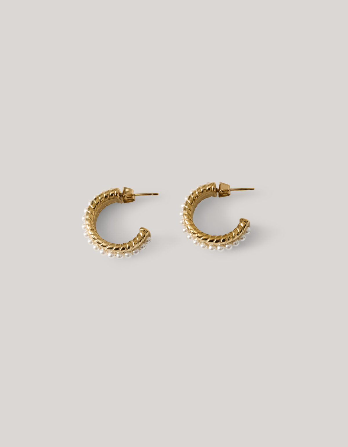 Pearl Oval Hoop Oorbellen Goud SHOEBY ACCESSOIRES