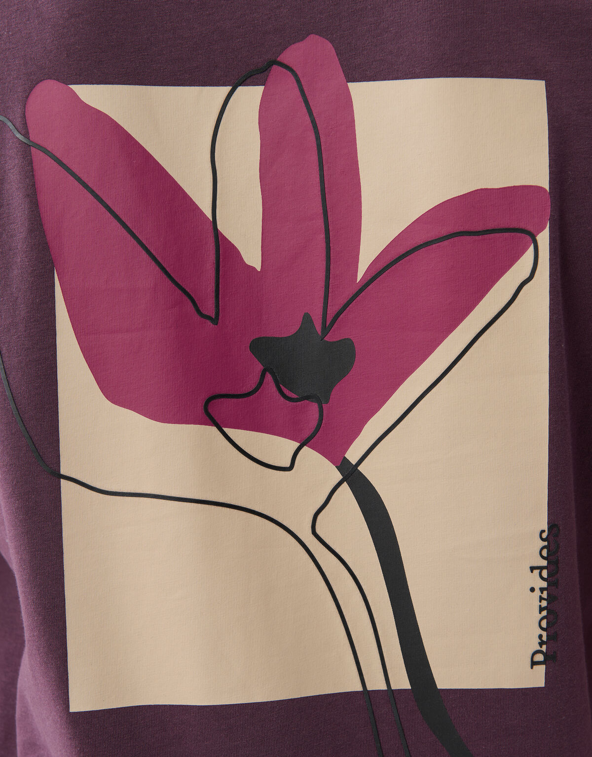 Flower T-shirt Donkerrood SHOEBY MEN