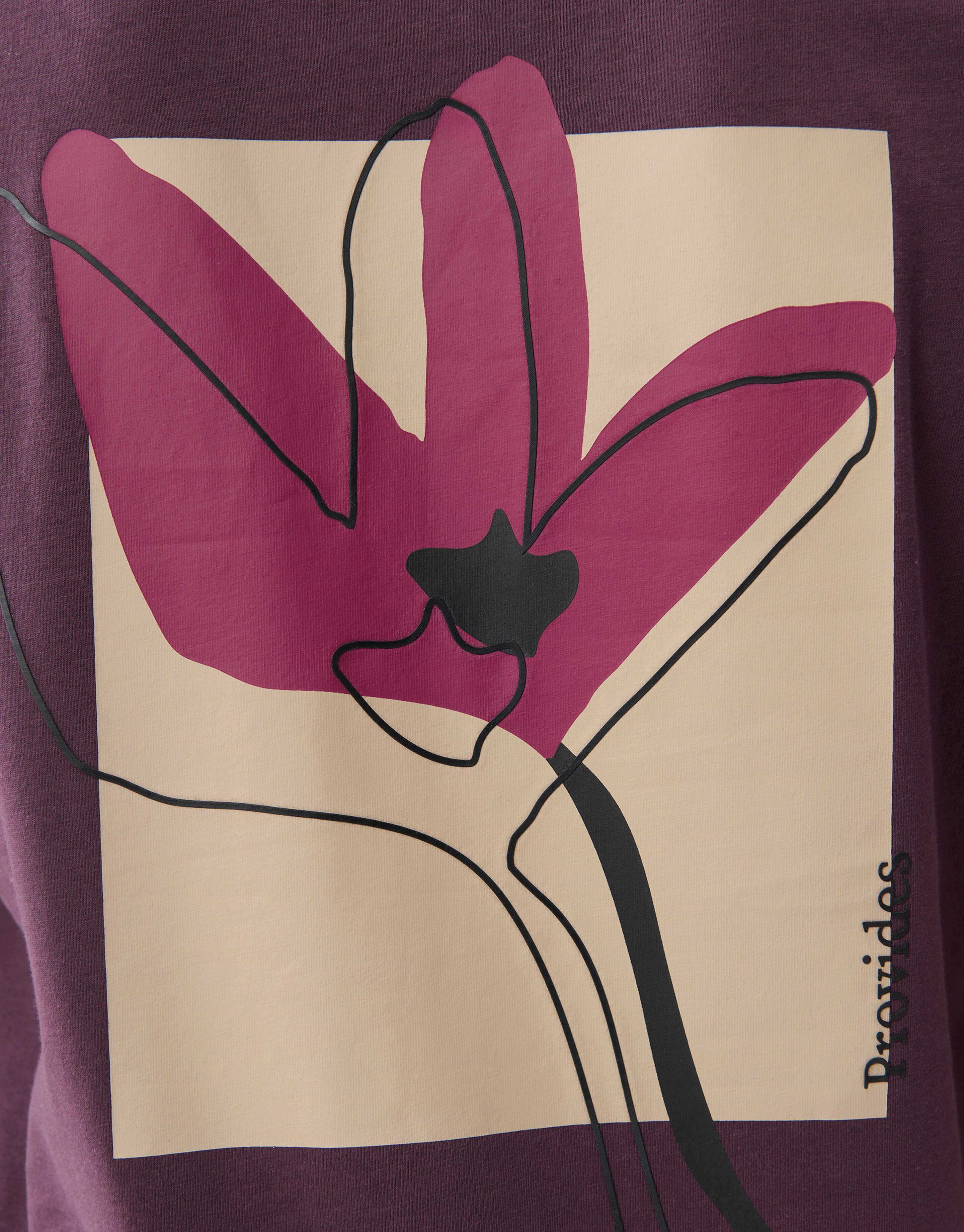 Flower T-shirt Donkerrood SHOEBY MEN