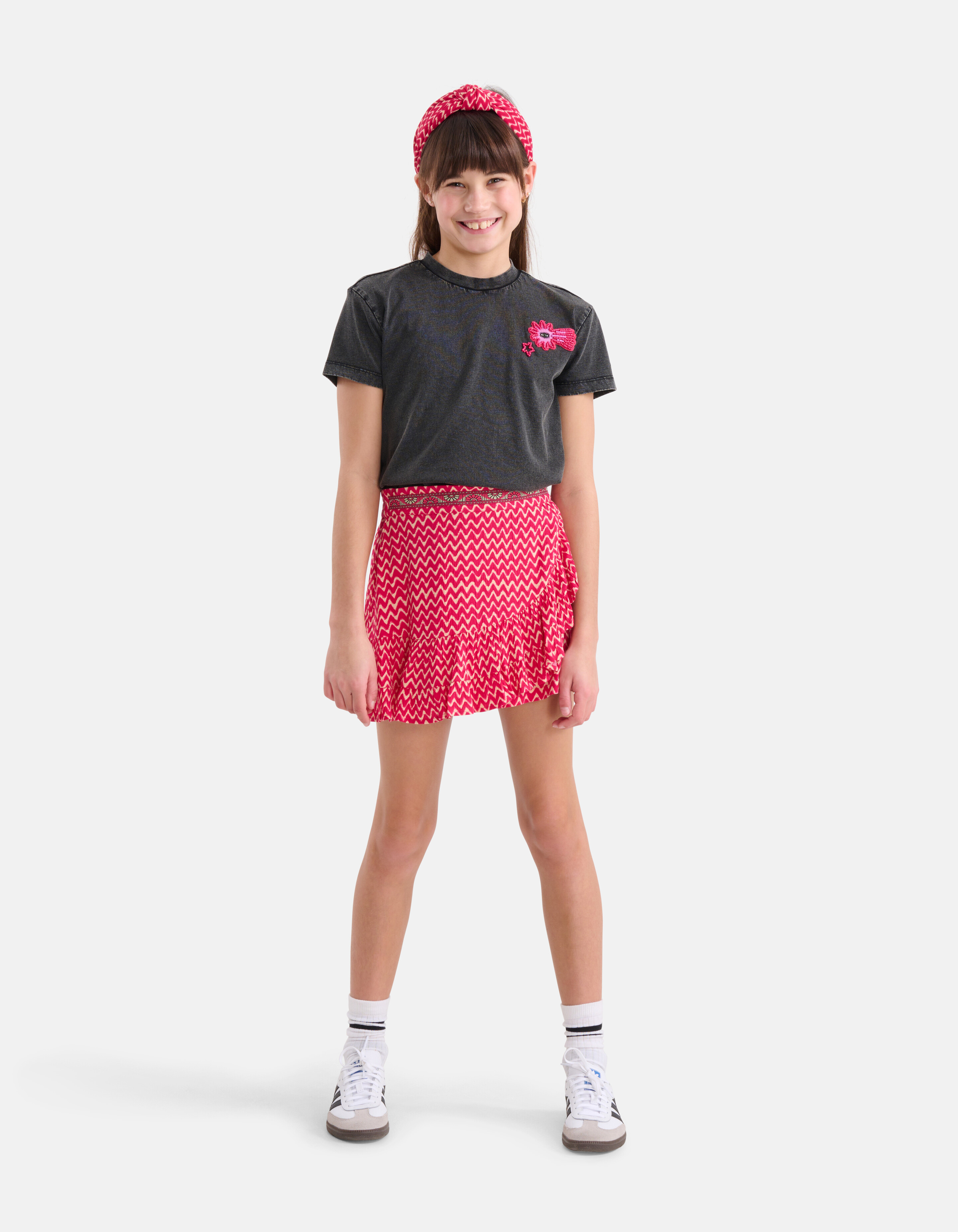 Printed Crinkle Skort Roze SHOEBY GIRLS