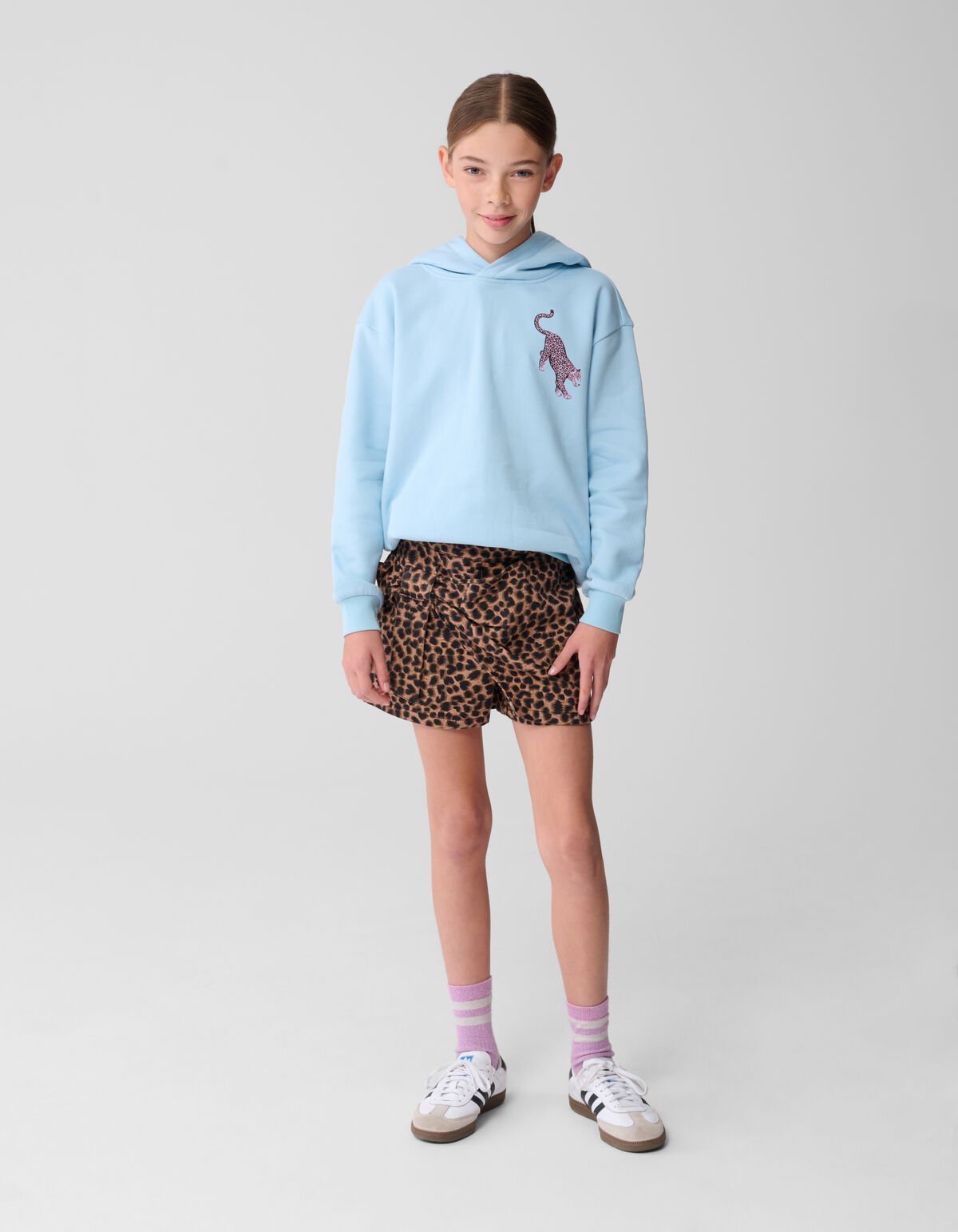 Leopard Twill Skort Bruin SHOEBY GIRLS