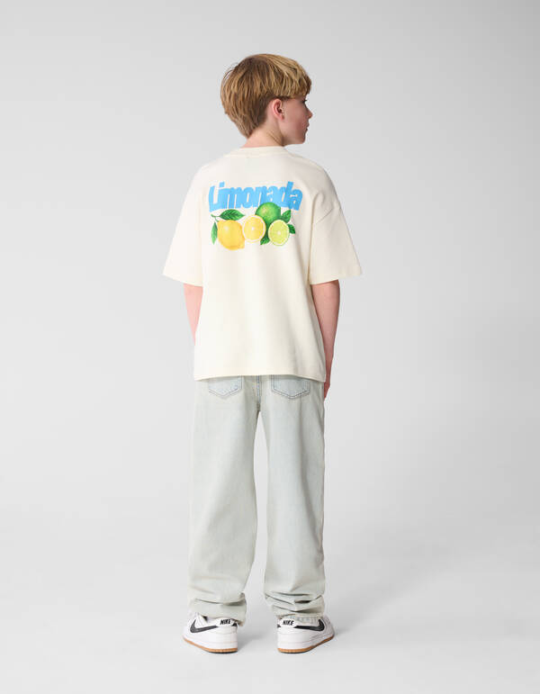 Limonada Artwork T-shirt Gebroken Wit SHOEBY BOYS