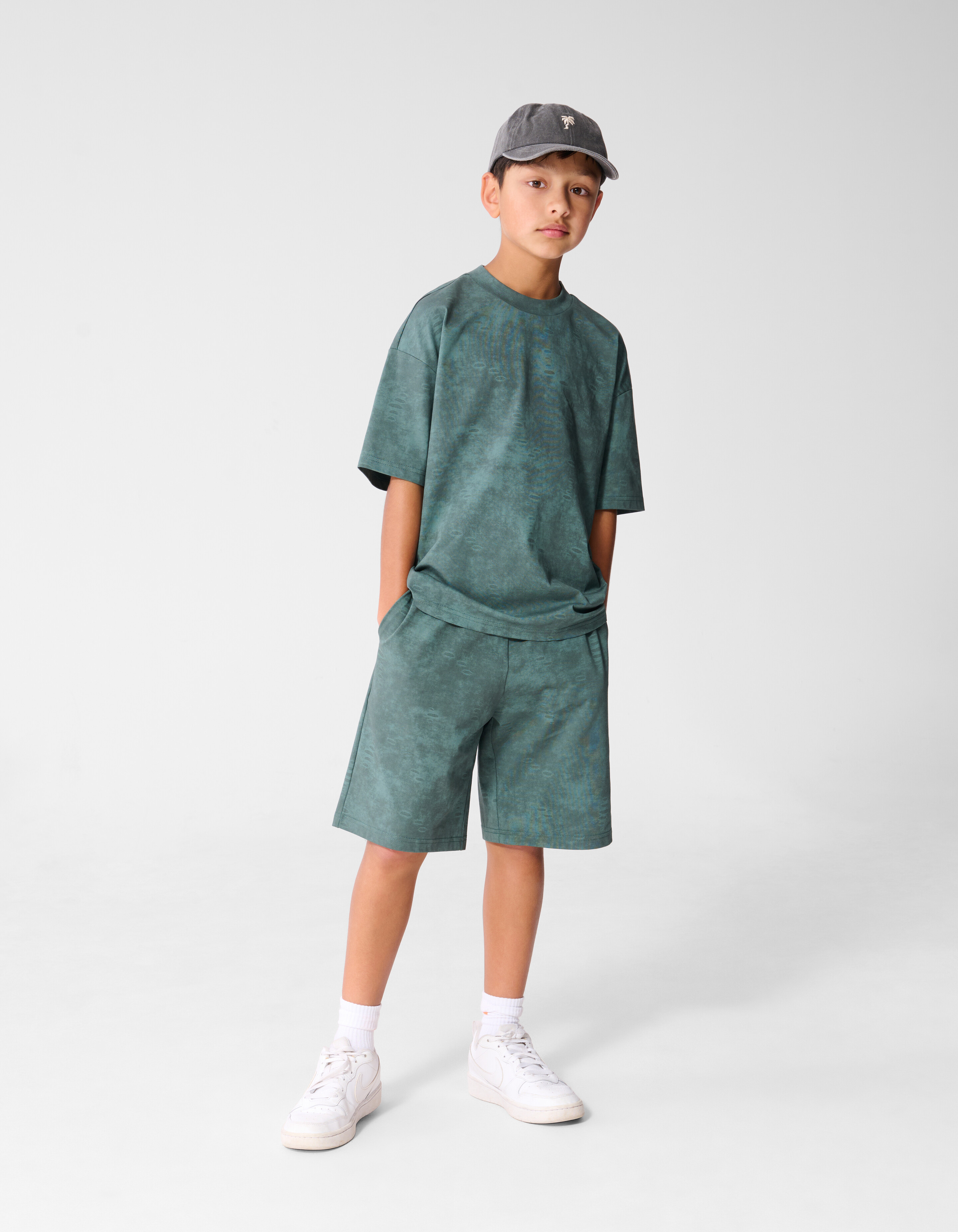 Washed T-shirt Groen SHOEBY BOYS