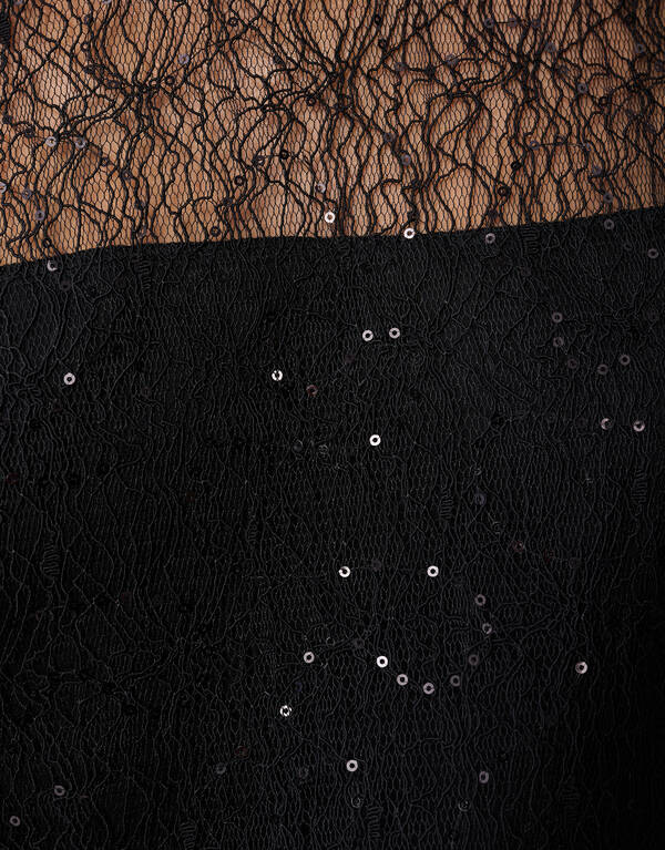 Kanten T-shirt Zwart SHOEBY WOMEN