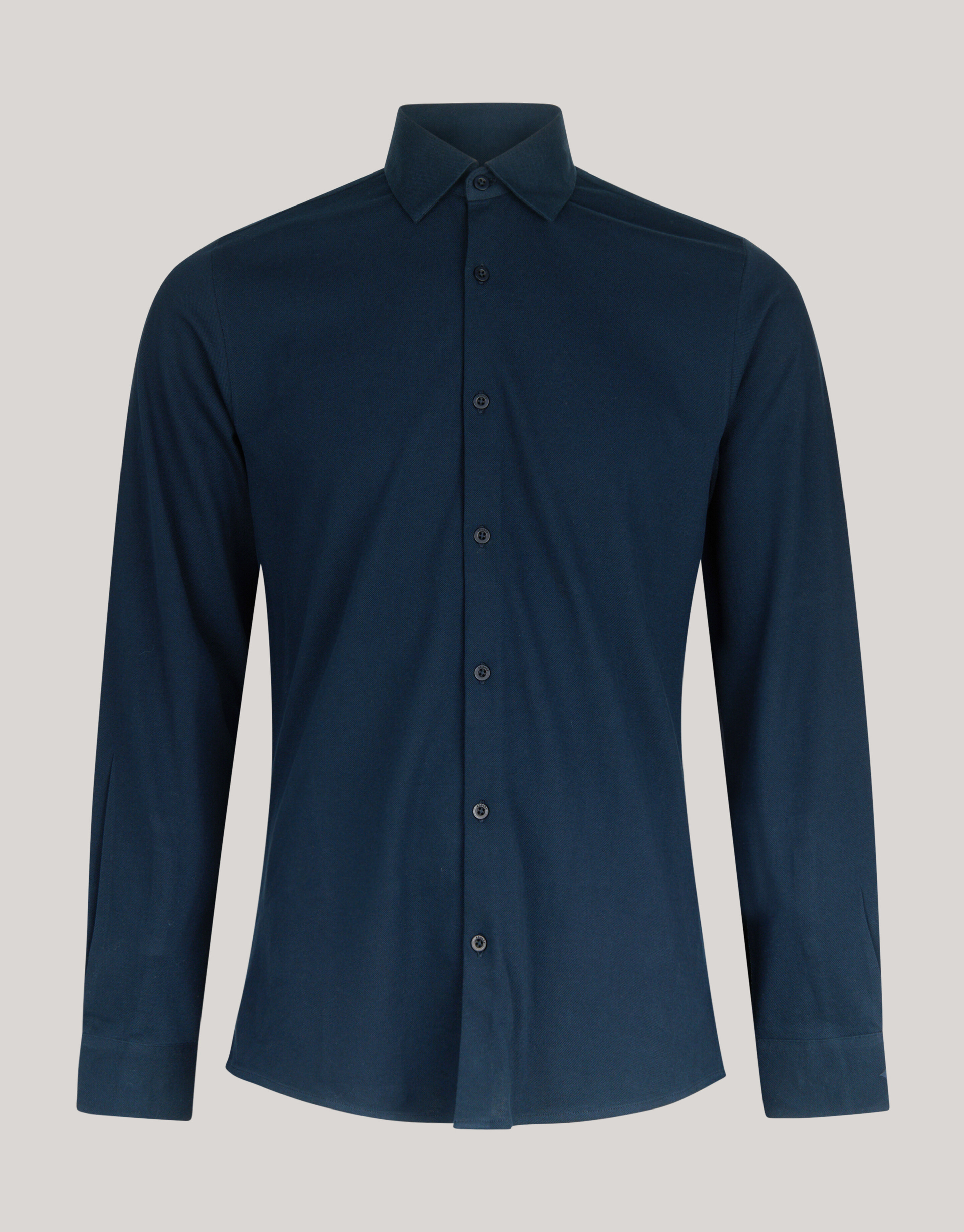 Pique Jersey Overhemd Donkerblauw SHOEBY MEN