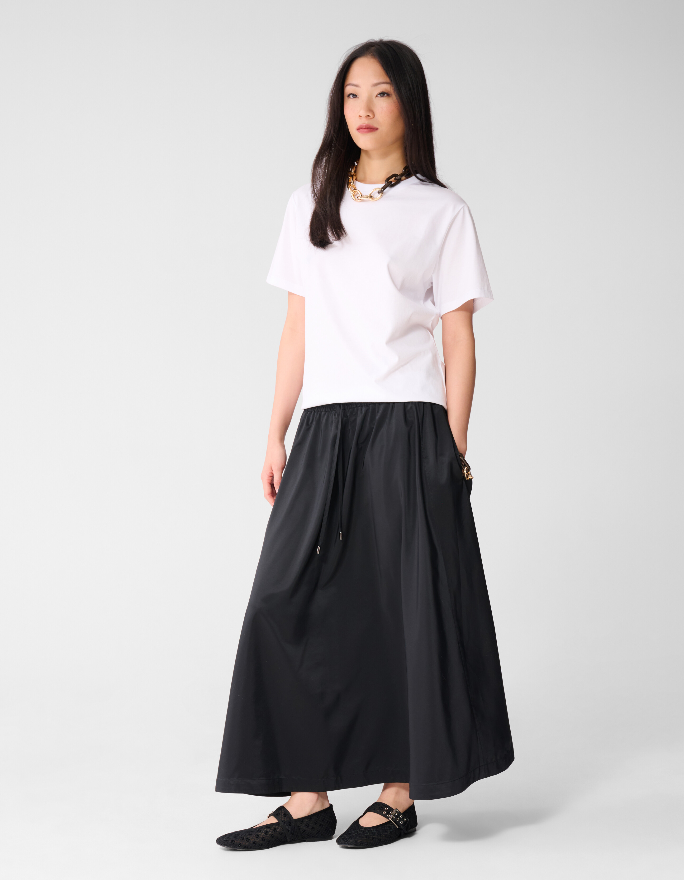 Sporty Maxi Rok Zwart SHOEBY WOMEN