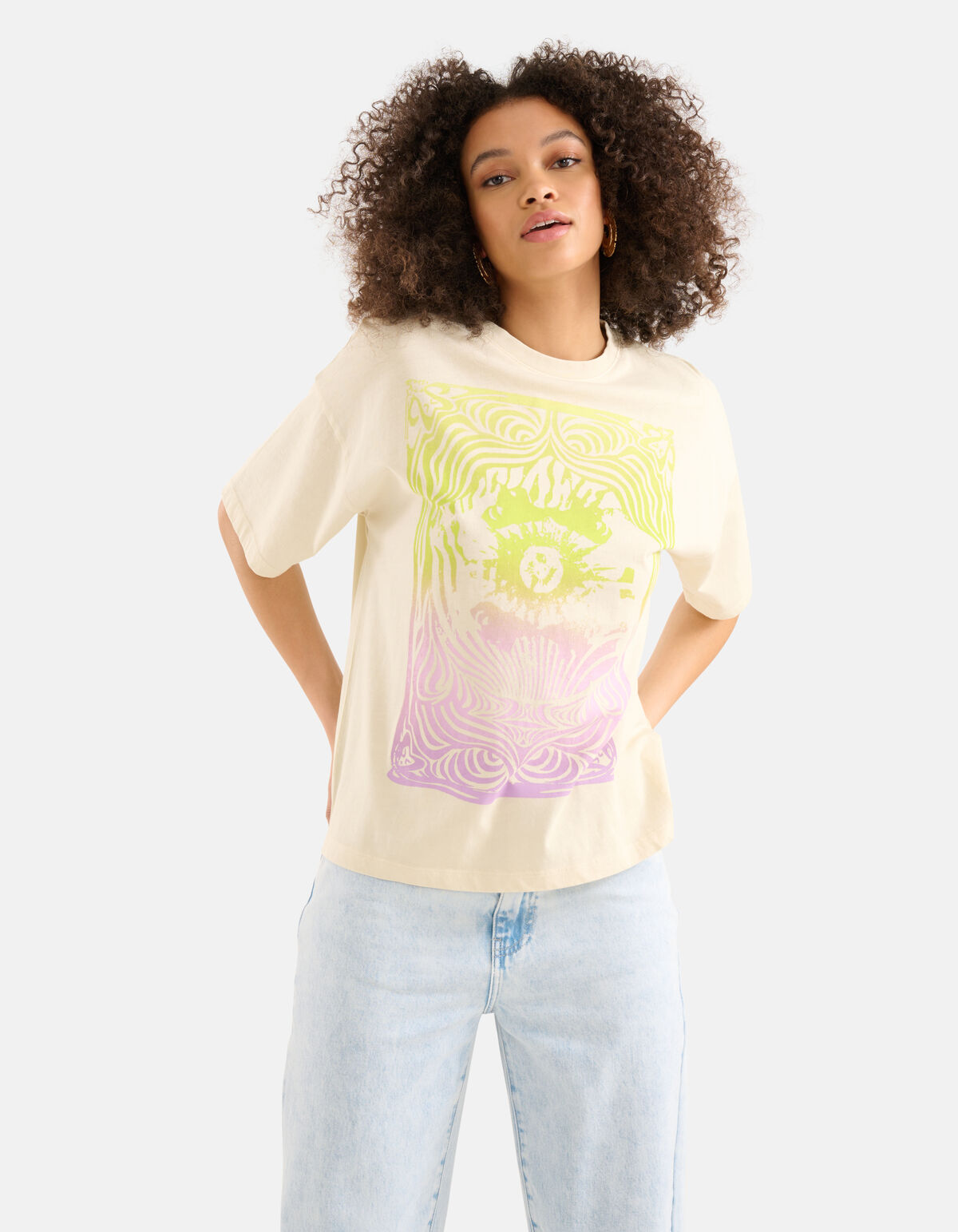 Artwork T-shirt Beige SHOEBY WOMEN