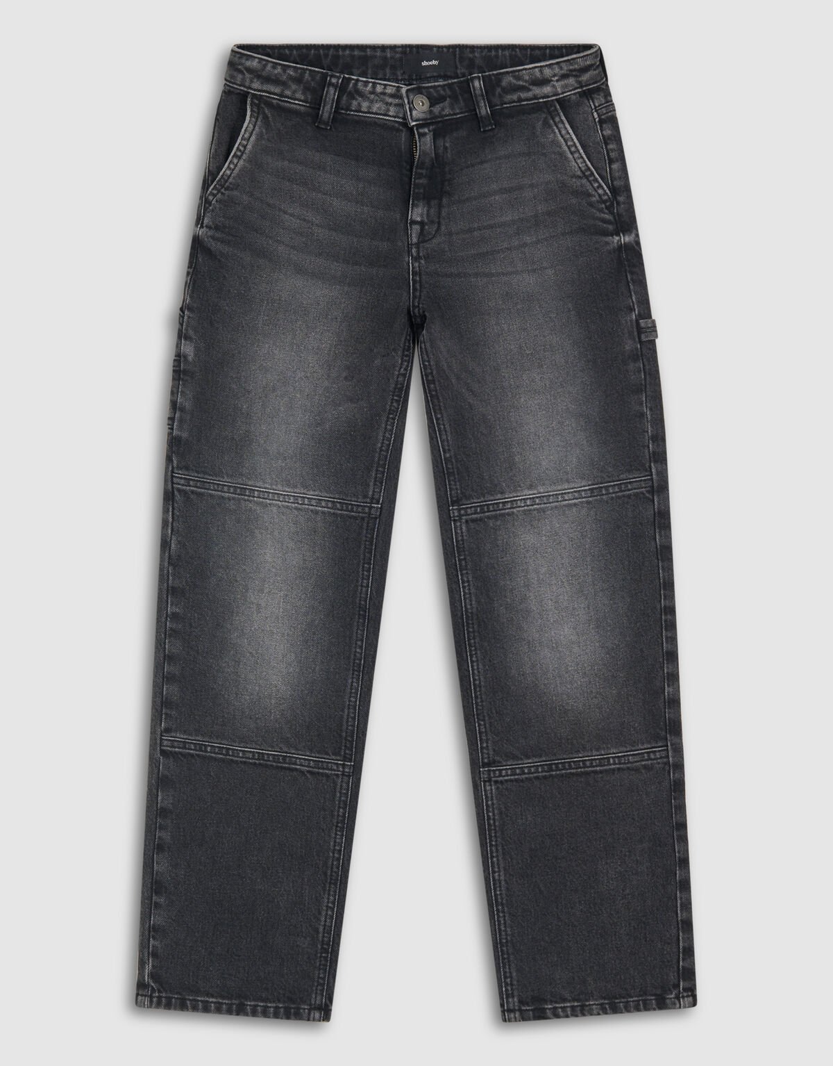Straight Fit Jeans Donkergrijs SHOEBY BOYS