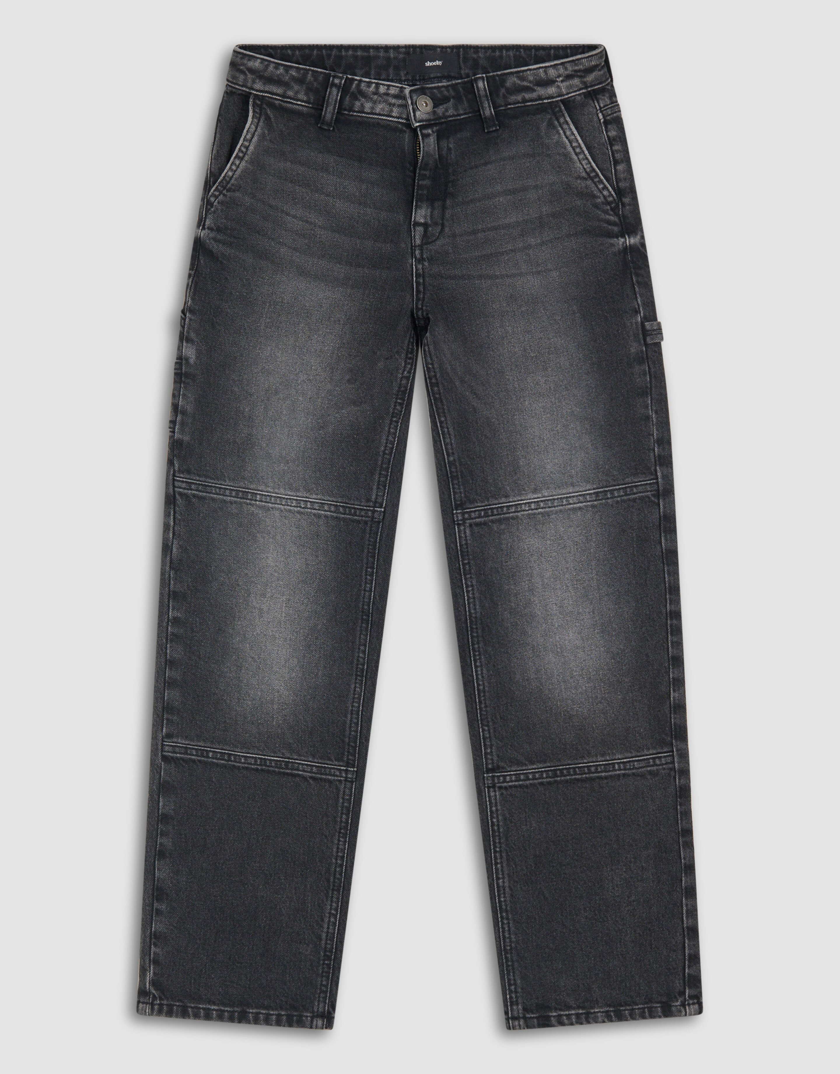 Straight Fit Jeans Donkergrijs SHOEBY BOYS