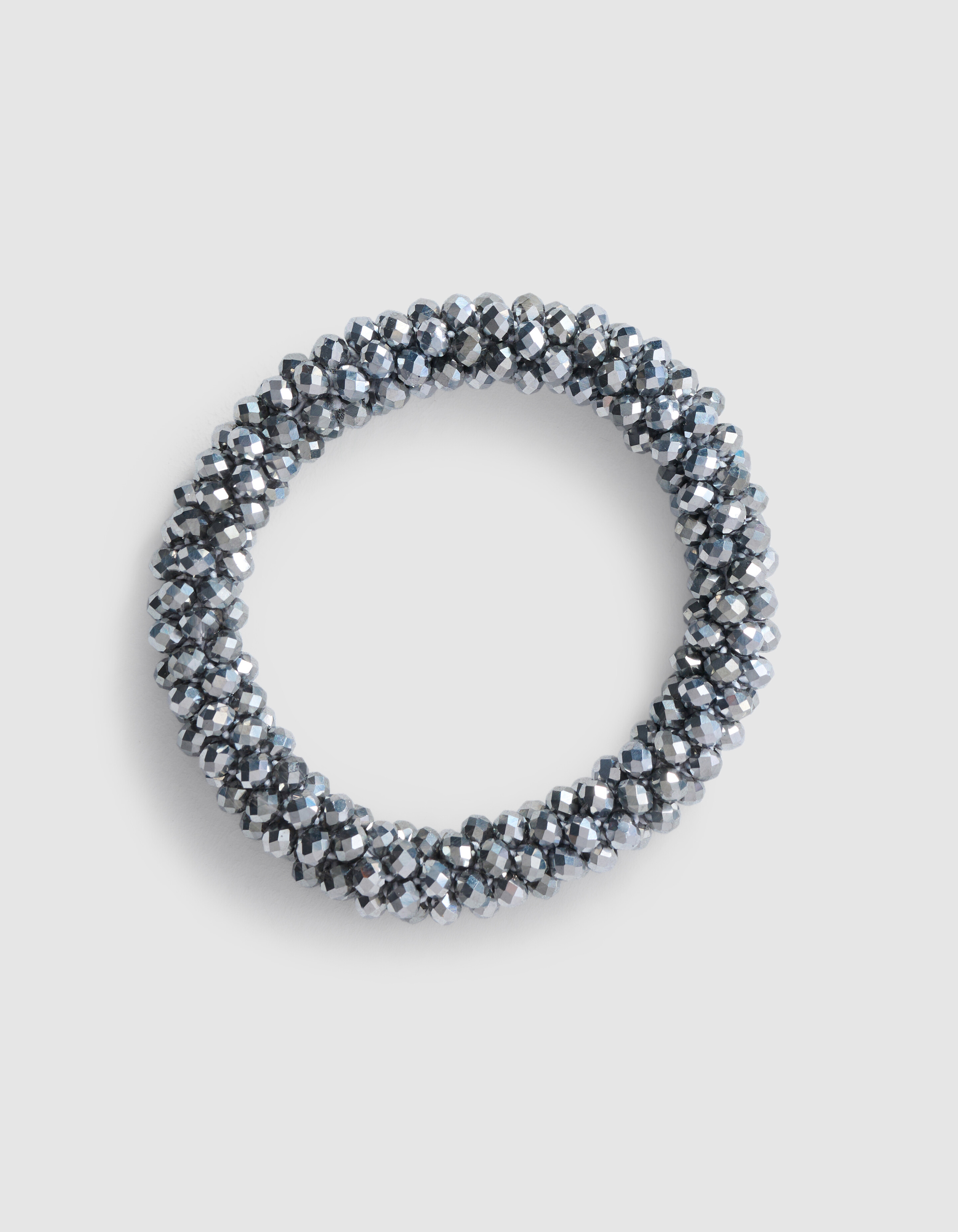 Beaded Haarelastiek Zilver SHOEBY ACCESSOIRES