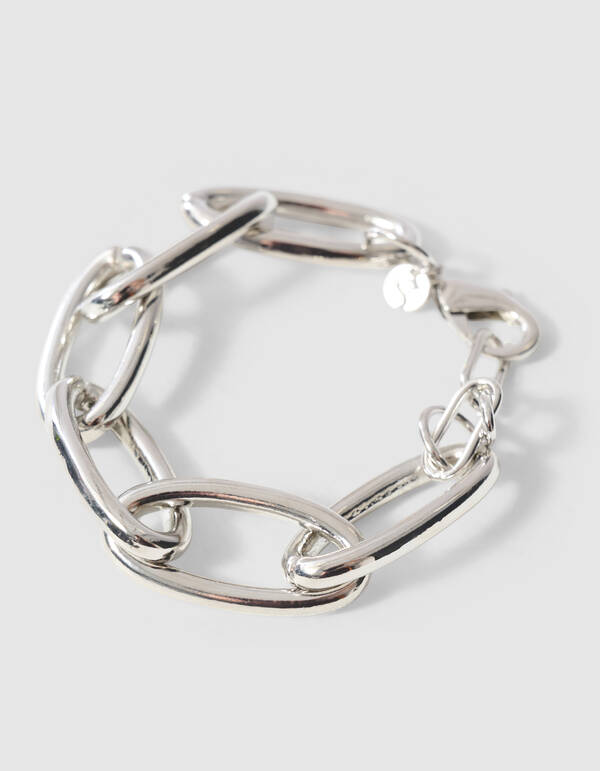 Chain Oval Armband ZIlver SHOEBY ACCESSOIRES