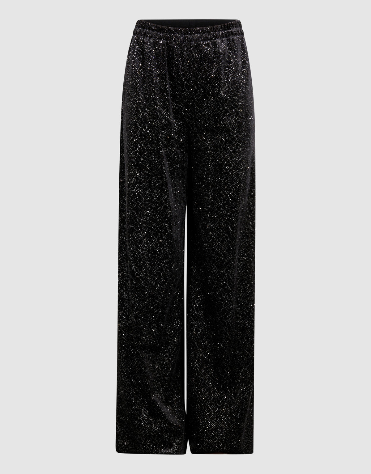 Velvet Wide Leg Broek Zwart SHOEBY GIRLS