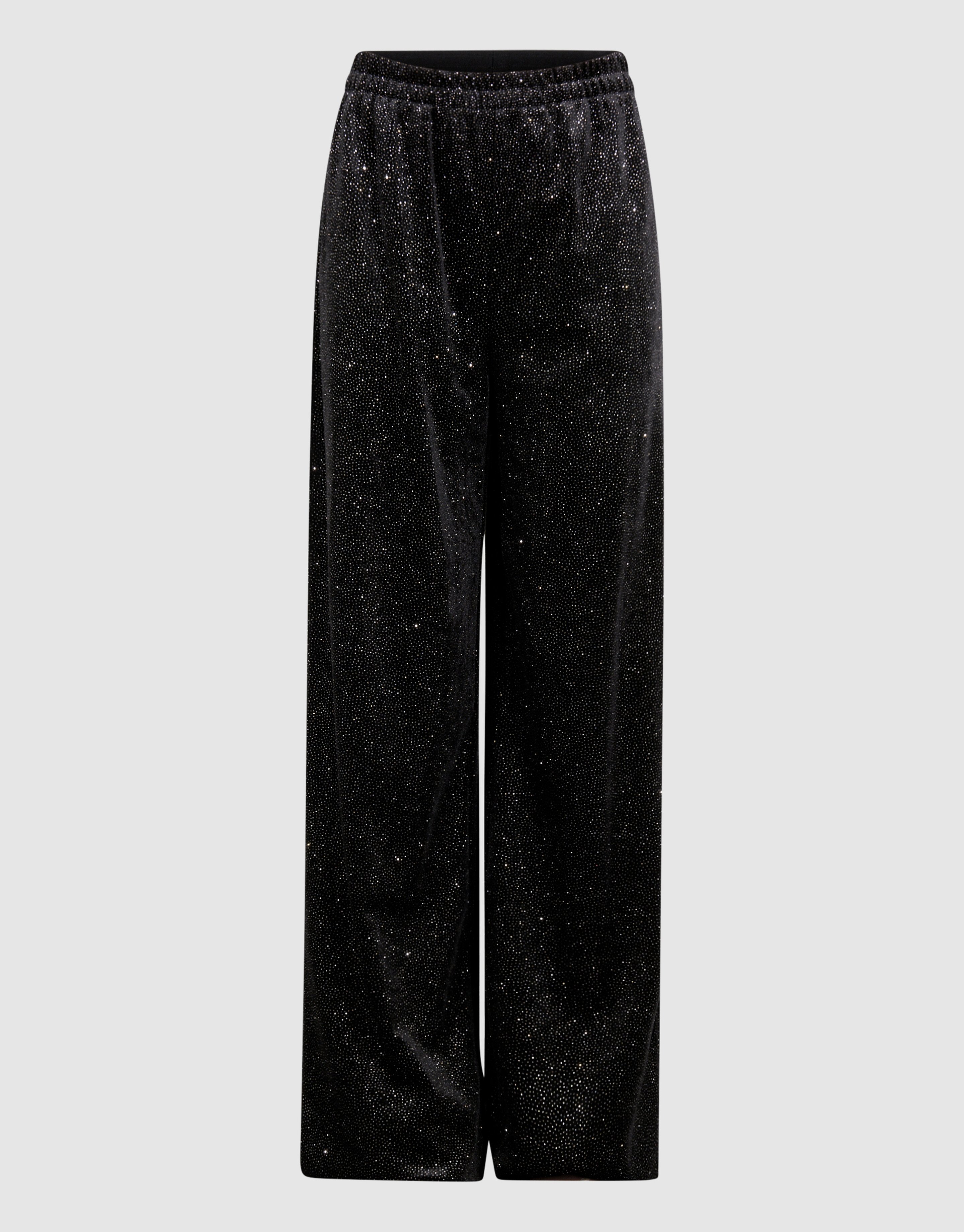Velvet Wide Leg Broek Zwart SHOEBY GIRLS